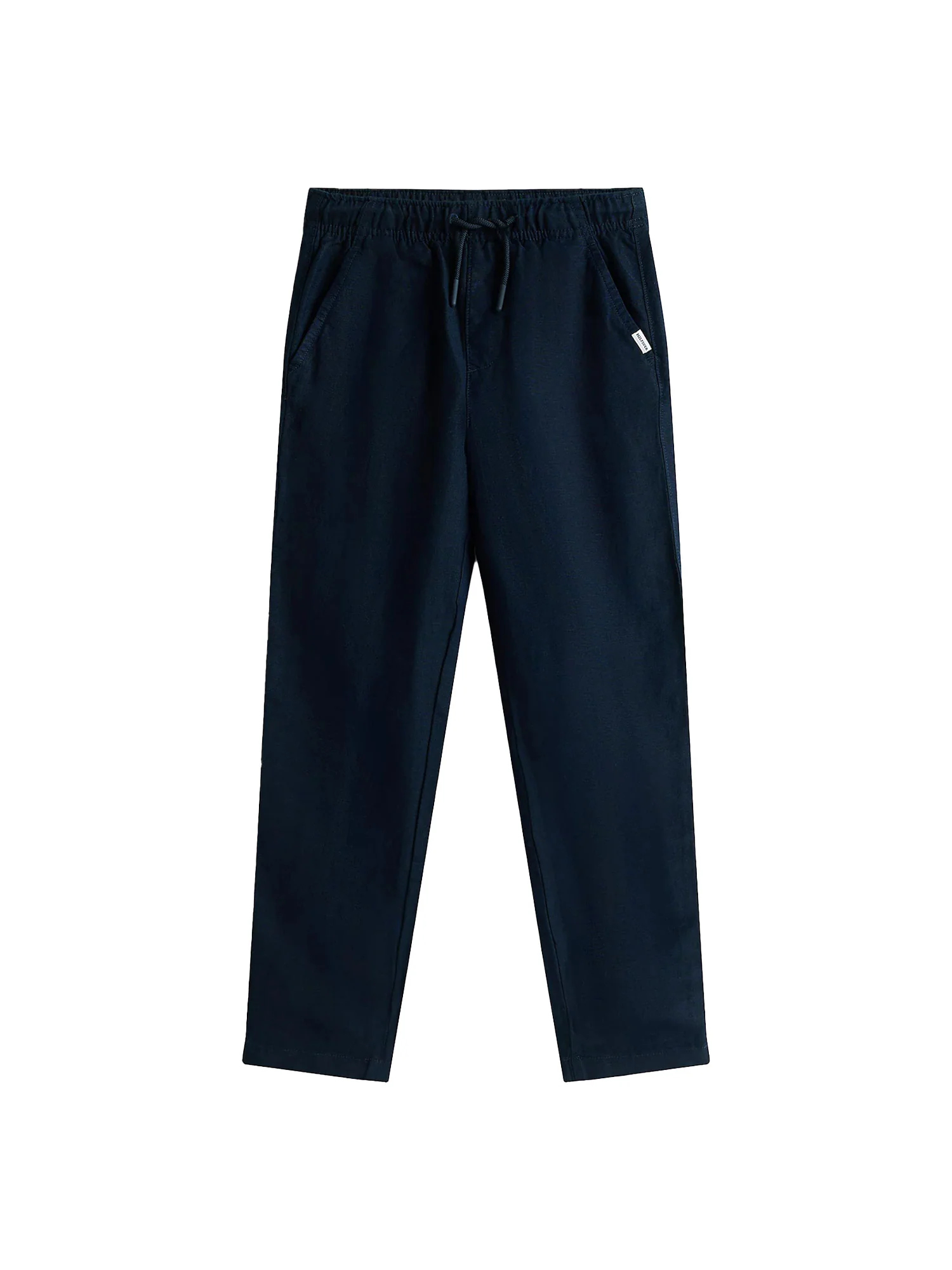 Pantalone chino Tommy Hilfigher Bambino con coulisse misto lino blu