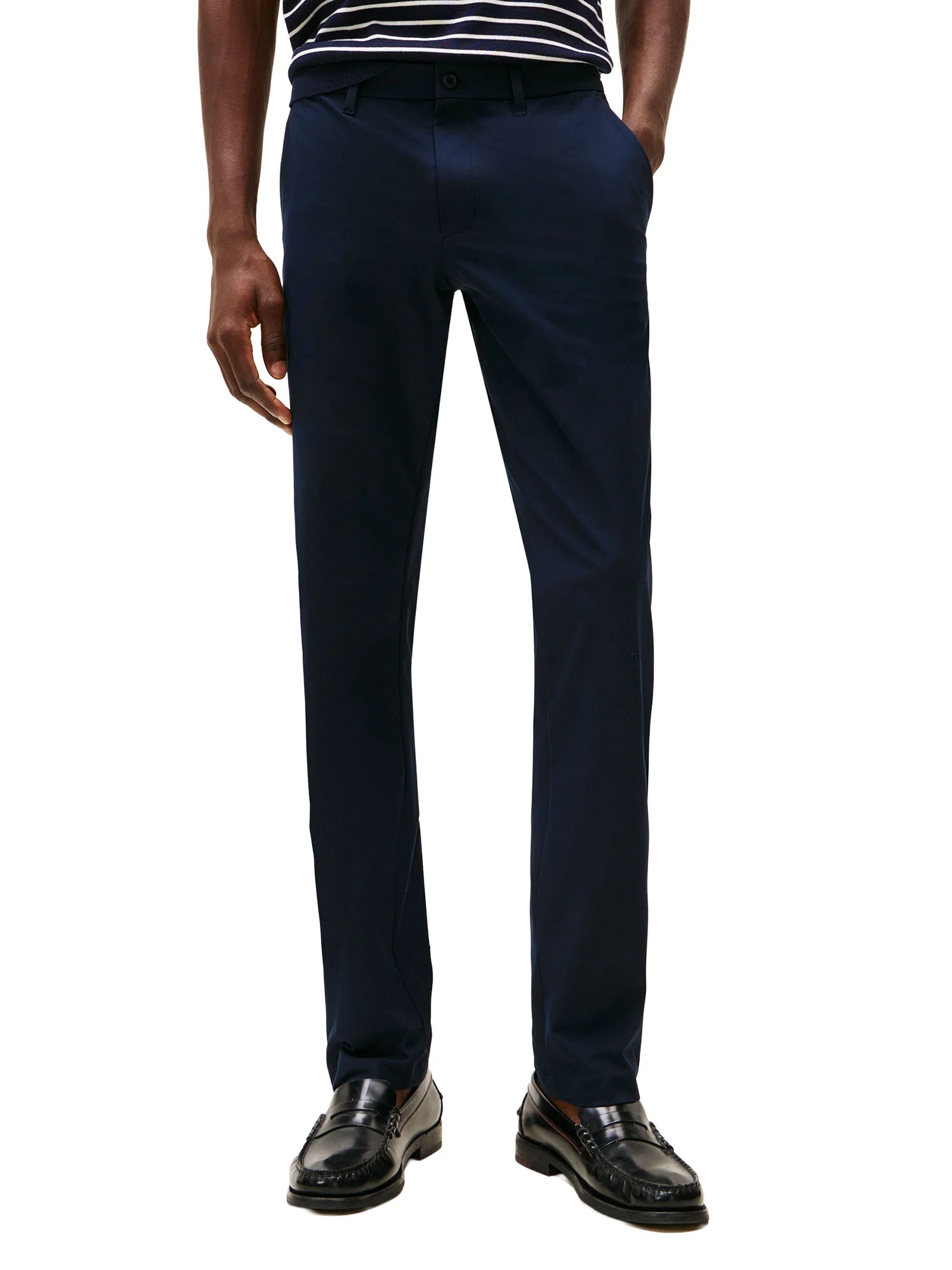 Pantalone chino Tommy Hilfiger uomo denton knit tech blu