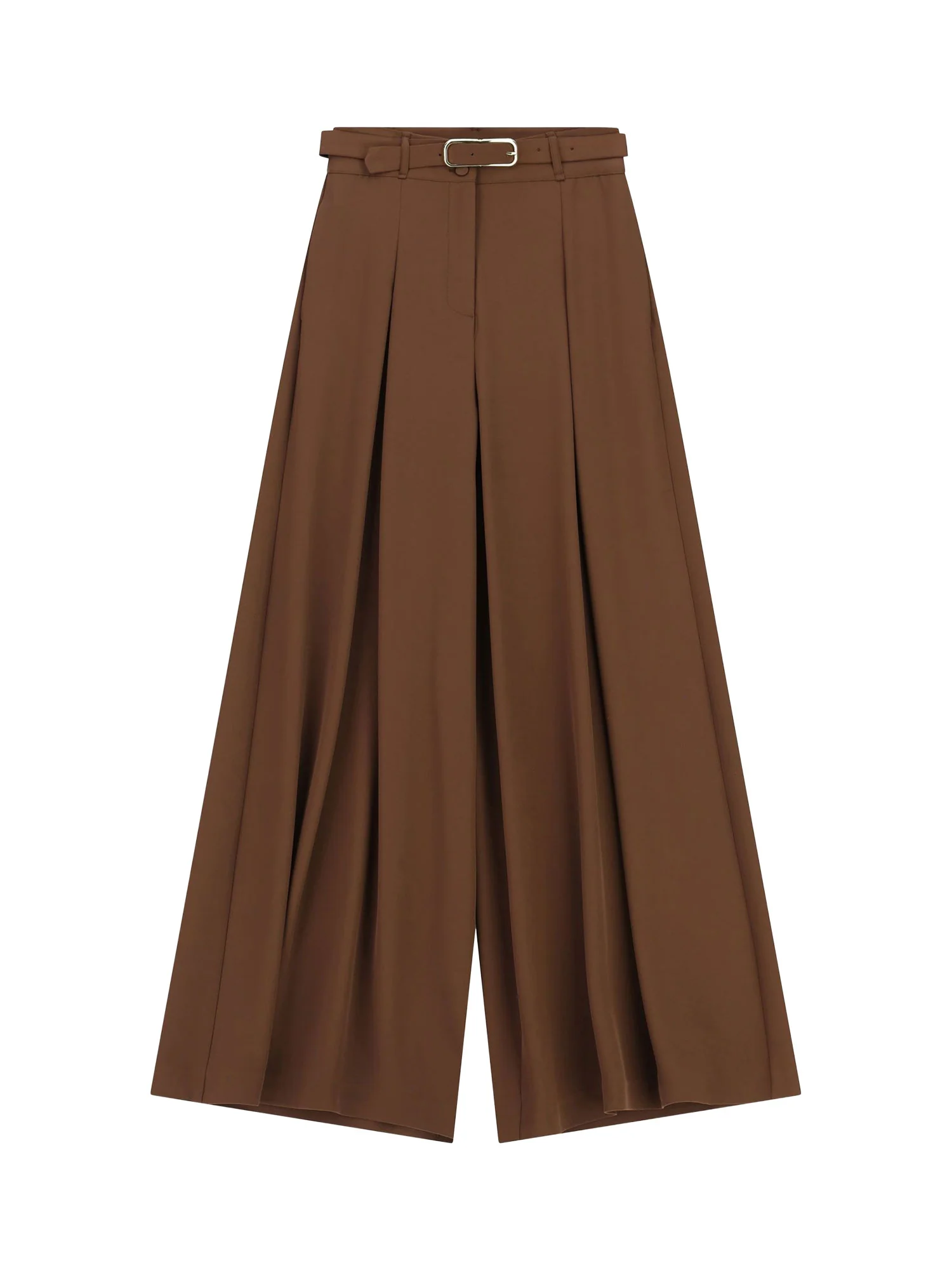 Chino Imperial Donna palazzo con cinta Cacao