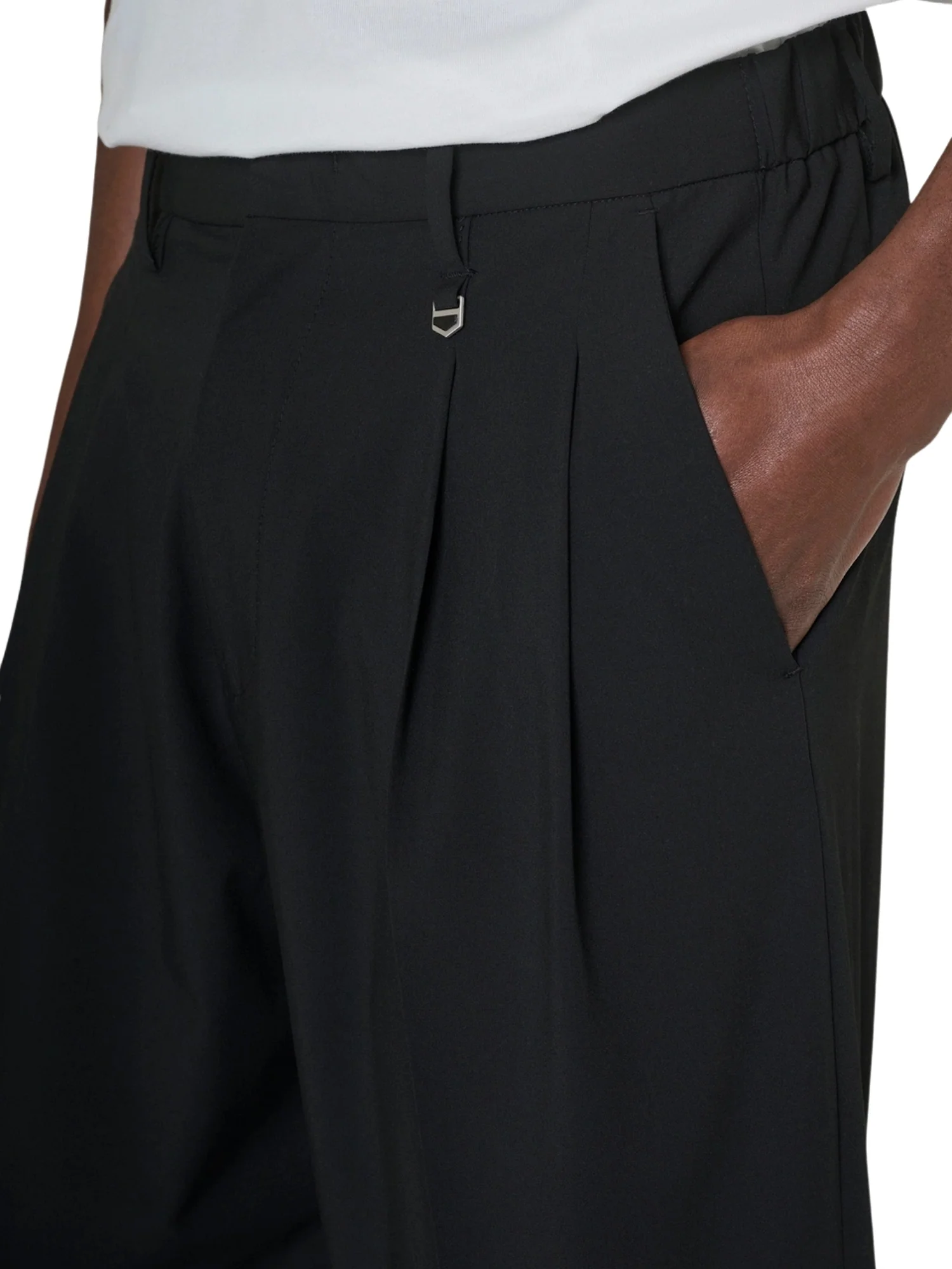 Chino con pences Antony Morato uomo modello Leon wide leg nero - Image 3