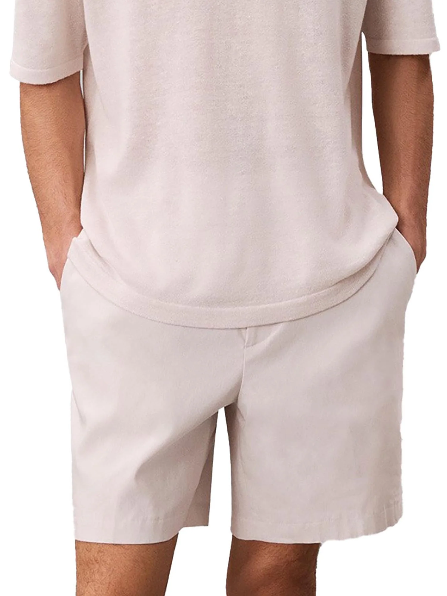 Pantalone chino uomo Calvin Klein str. Linen lyocell white sand