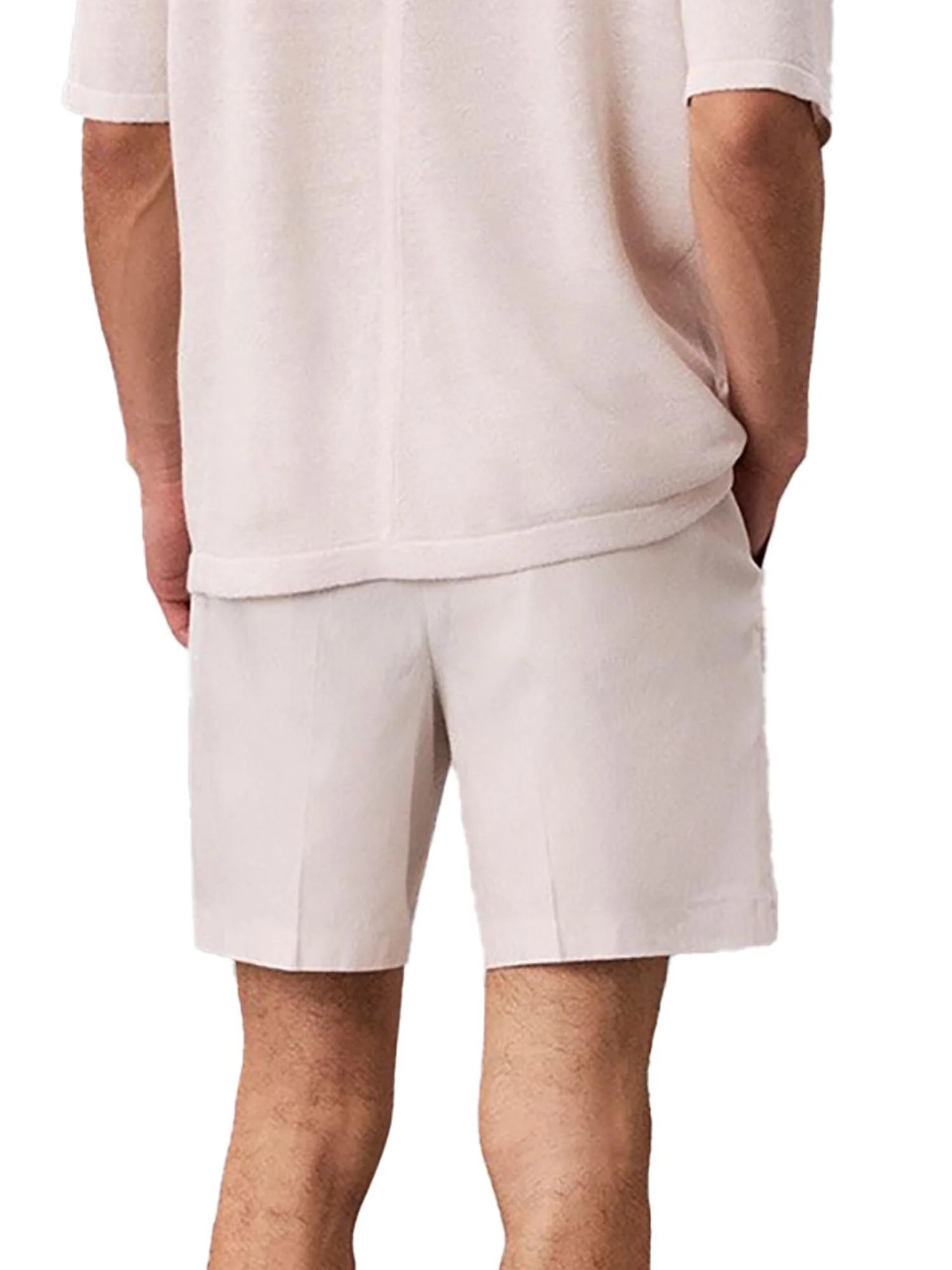 Pantalone chino uomo Calvin Klein str. Linen lyocell white sand - Image 2