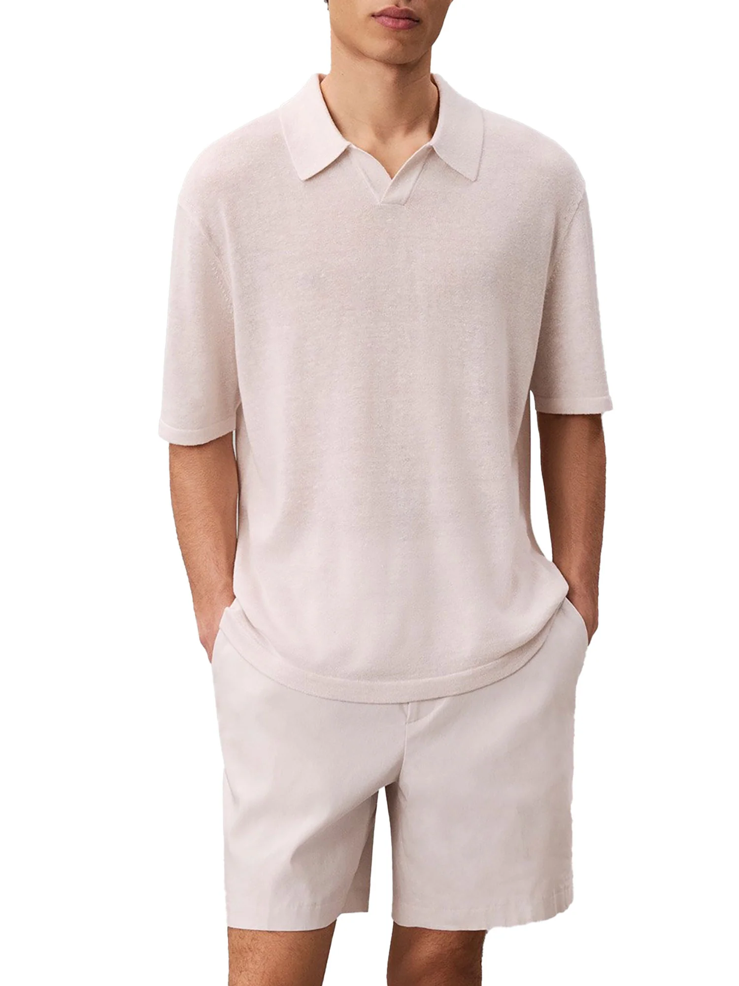 Pantalone chino uomo Calvin Klein str. Linen lyocell white sand - Image 4