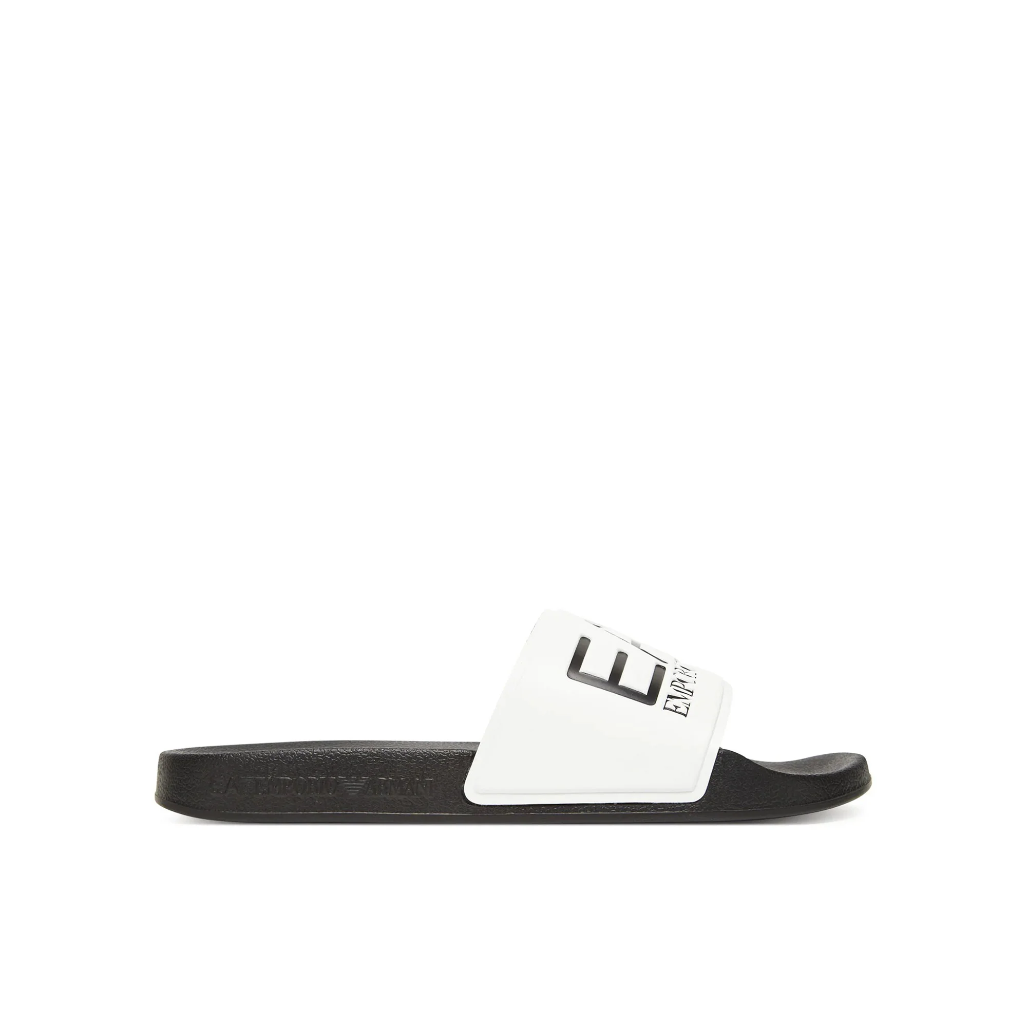 Ciabatta EA7 Uomo con logo pvc bianco/nero