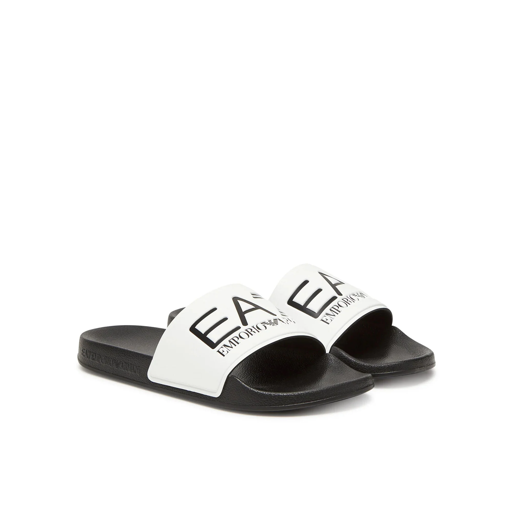 Ciabatta EA7 Uomo con logo pvc bianco/nero - Image 2