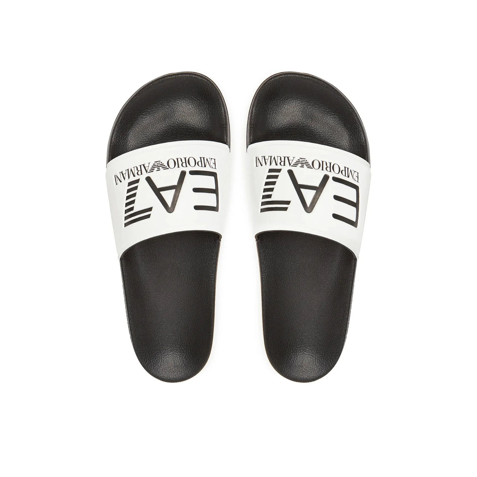 Ciabatta EA7 Uomo con logo pvc bianco/nero - Image 3