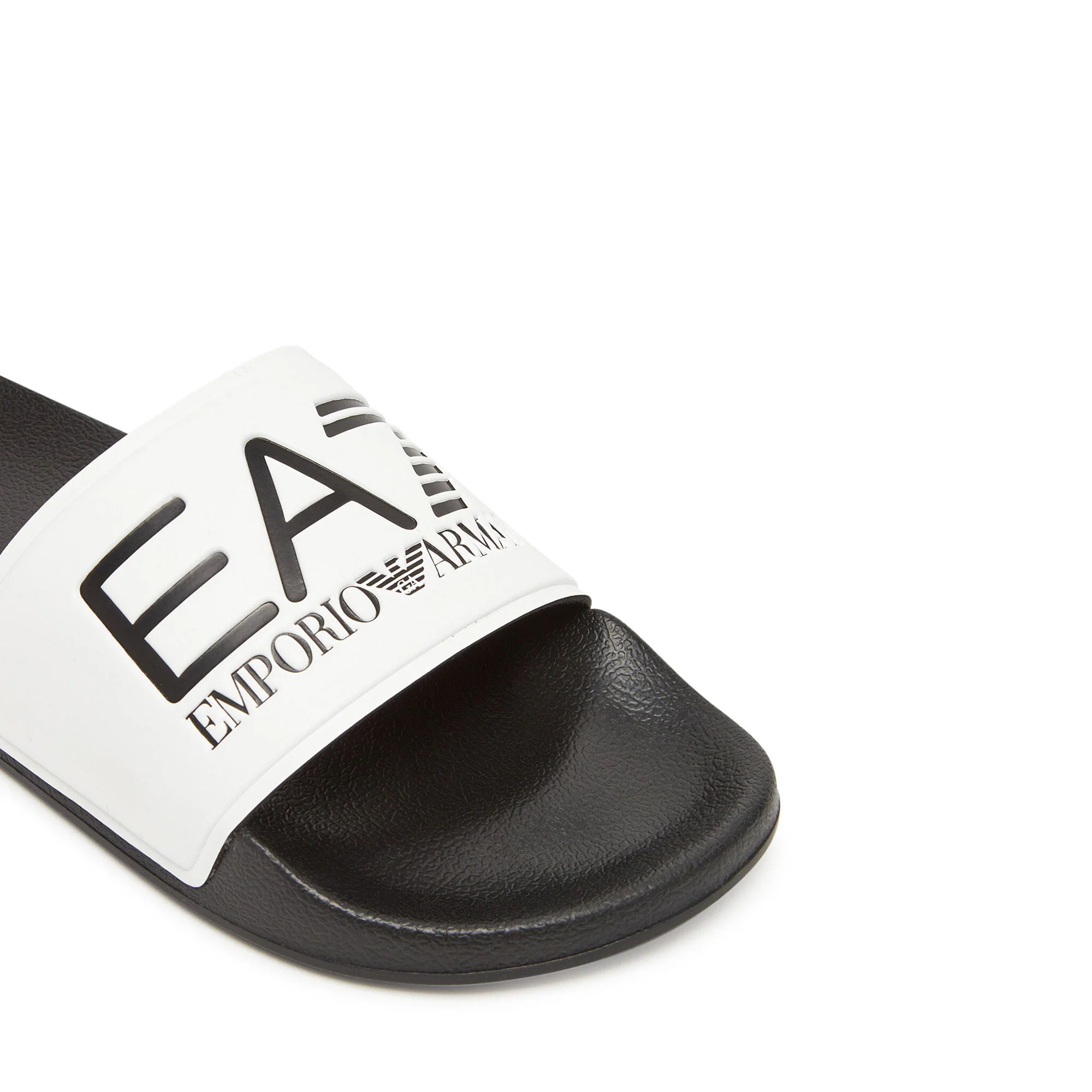Ciabatta EA7 Uomo con logo pvc bianco/nero - Image 4