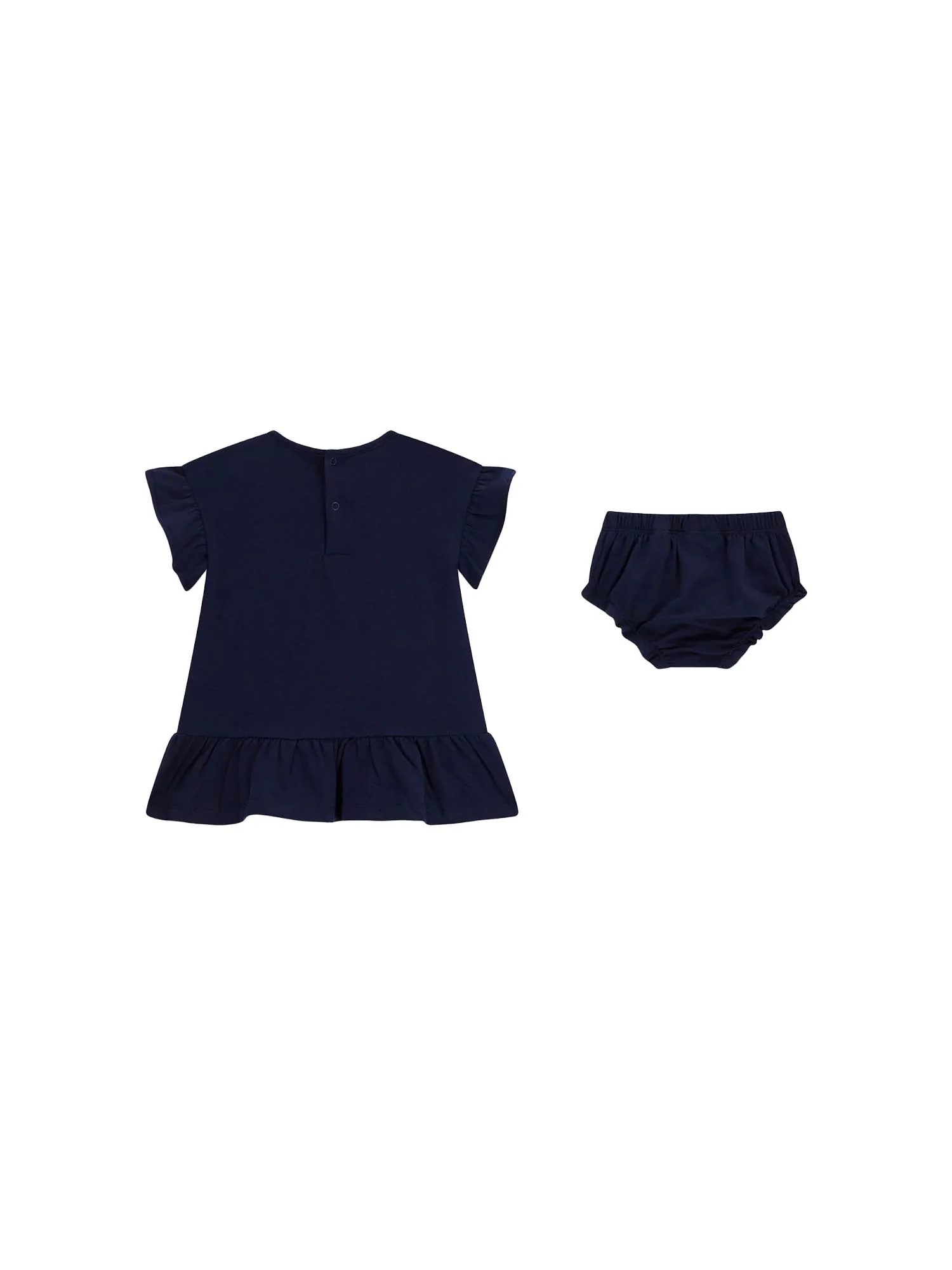 Completo Guess Neonata abito e panties con ricamo bear blu - Image 2