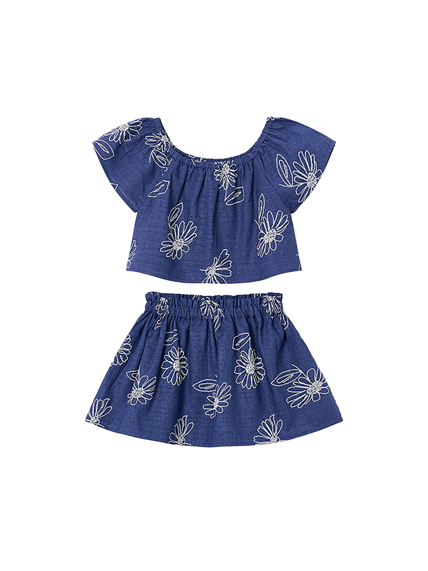 Completo Mayoral Bambina blusa e gonna stampato porcellana - Image 2