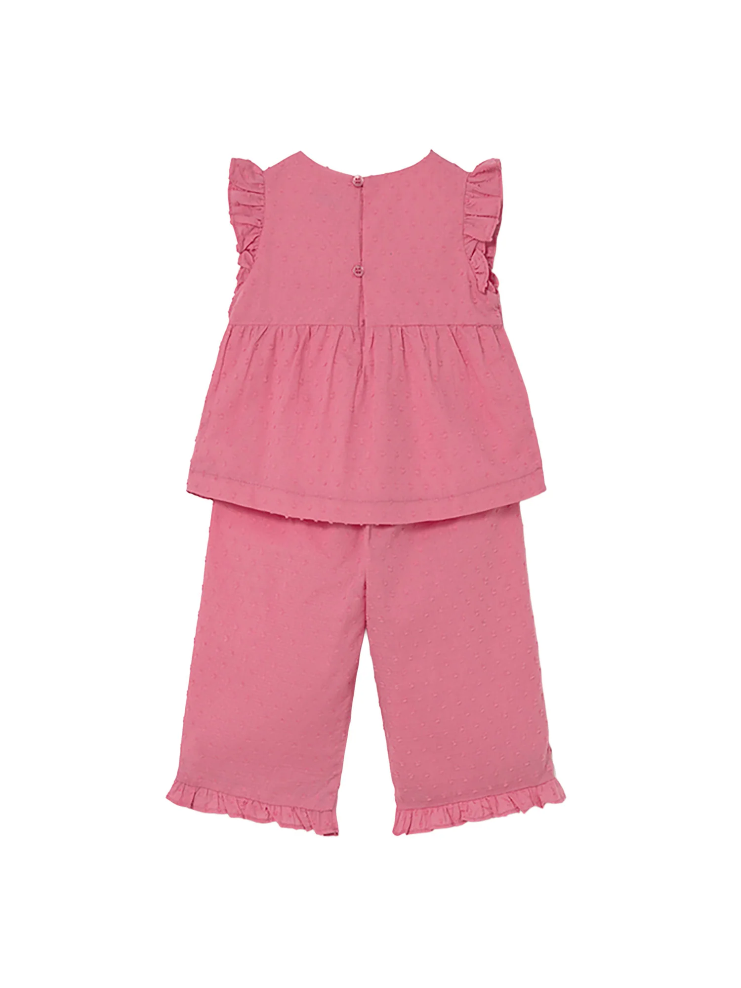 Completo Mayoral Bambina blusa e pantalone con dettagli geranio - Image 2