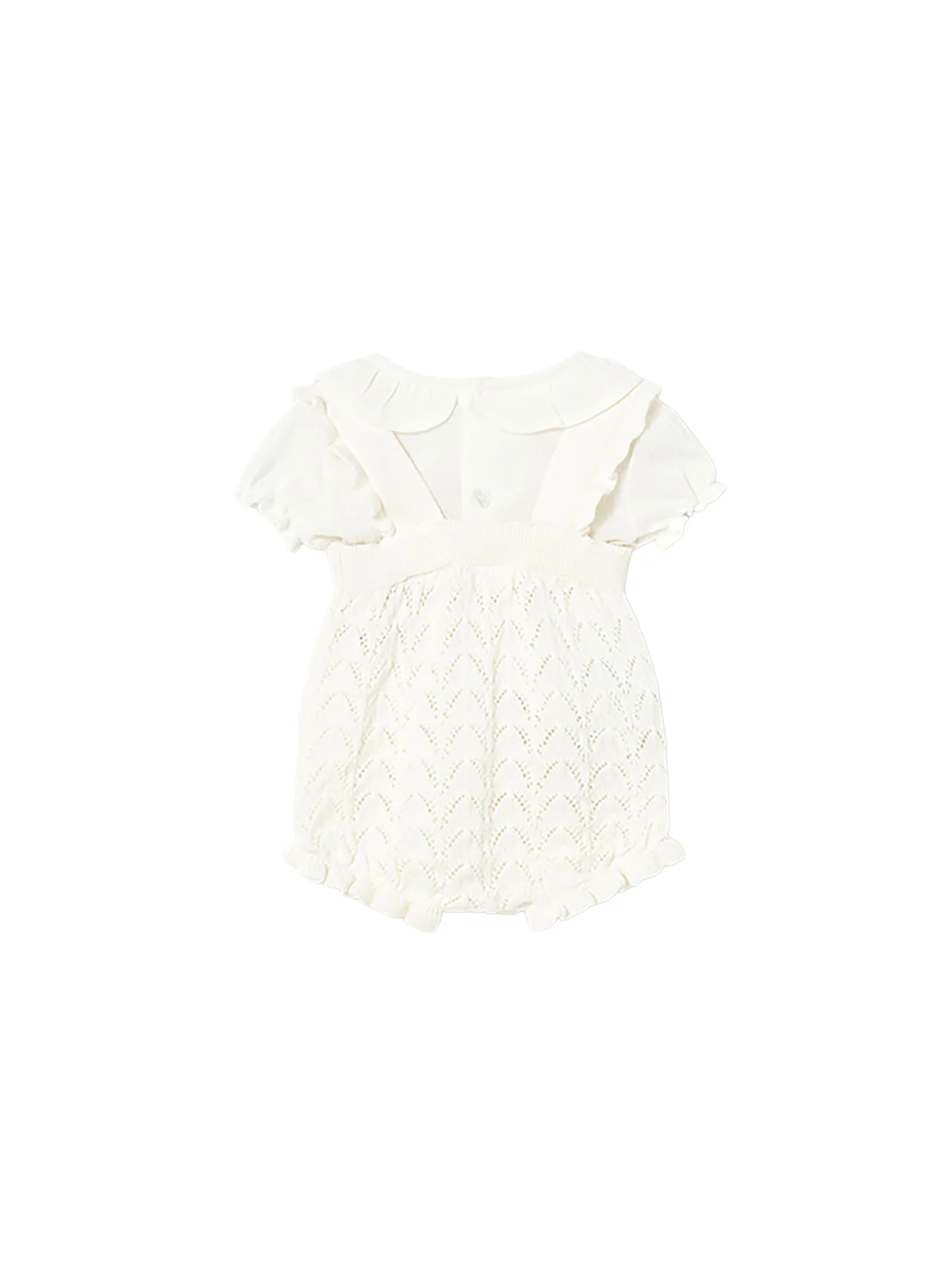 Completo Mayoral Neonata blusa e salopette tricot ceramica - Image 2