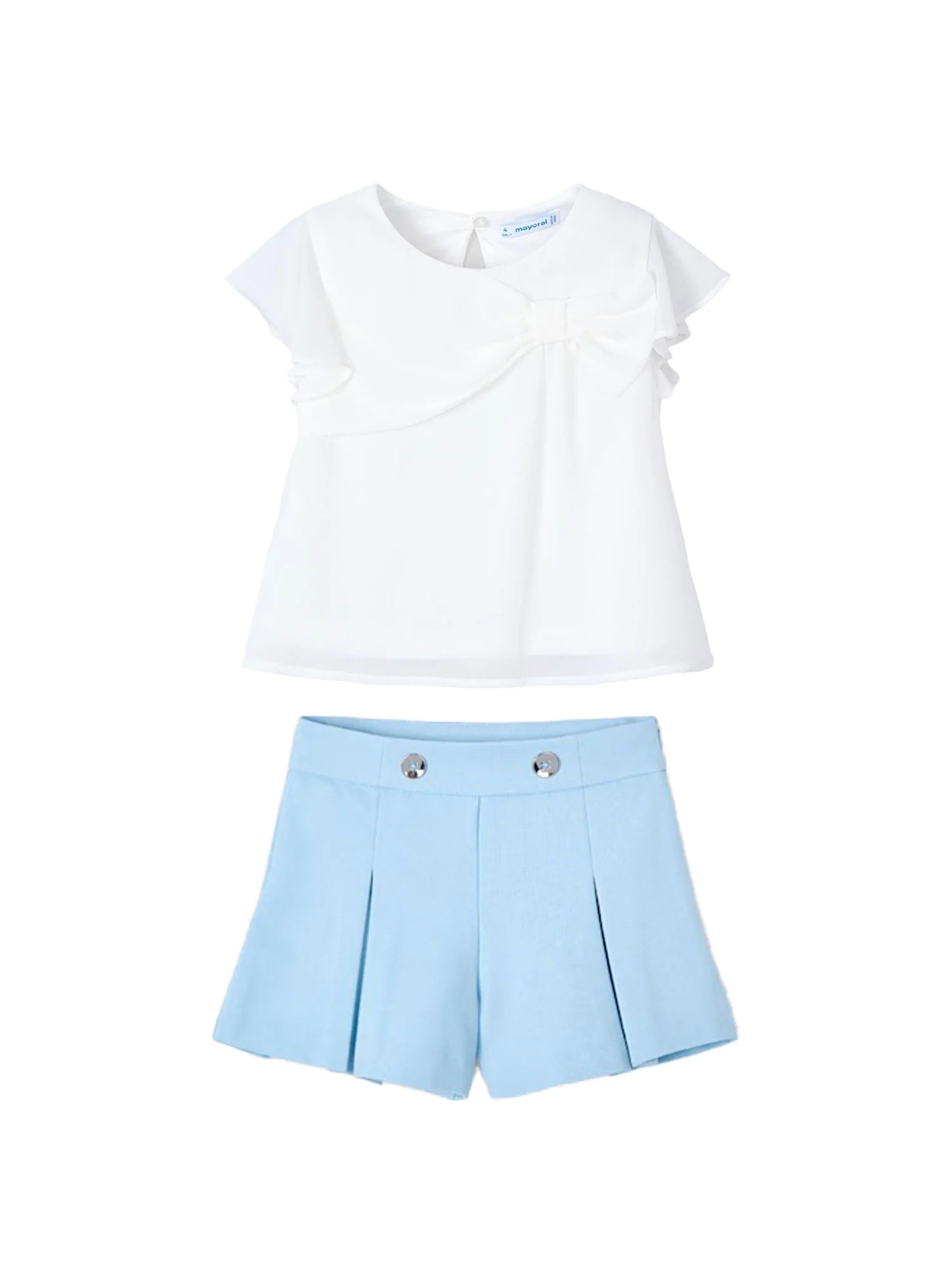 Completo due pezzi (blusa+short) poly bianco/celeste - Image 141