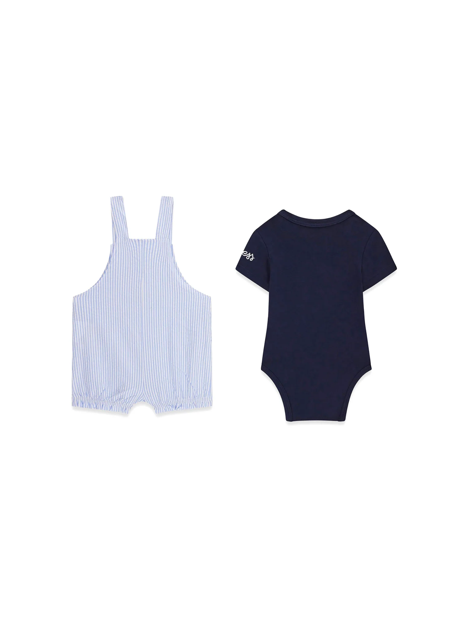 Completo Guess Neonato body e salopette blu - Image 3