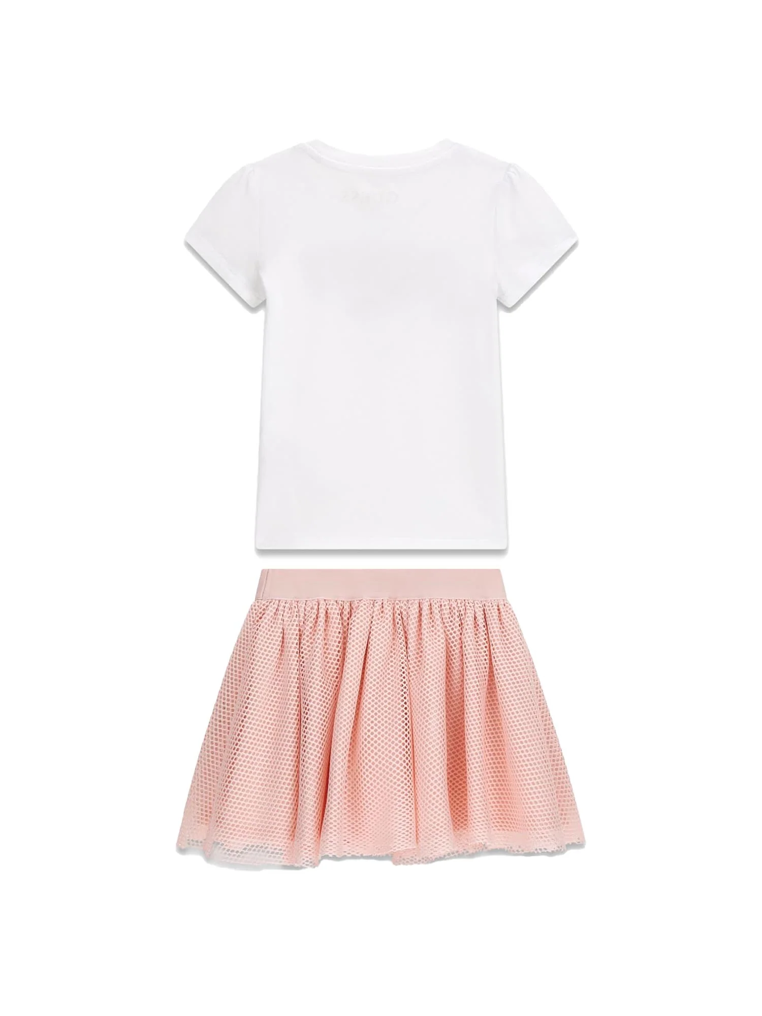 Completo Guess Bambina t-shirt e gonna con logo bianco - Image 2