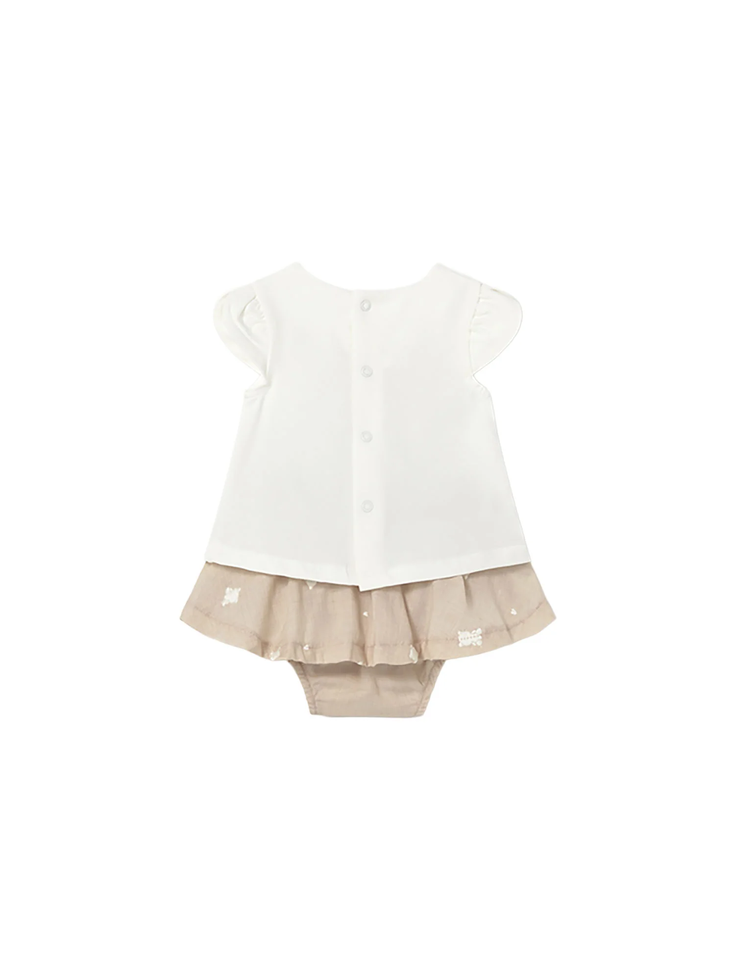 Completo Mayoral Neonata t-shirt e gonna teddy grano - Image 2