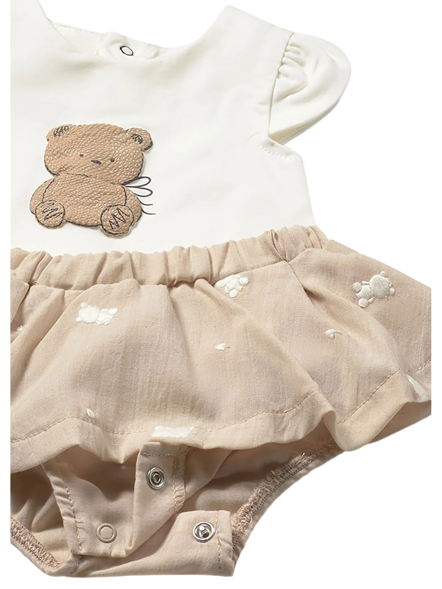 Completo Mayoral Neonata t-shirt e gonna teddy grano - Image 3