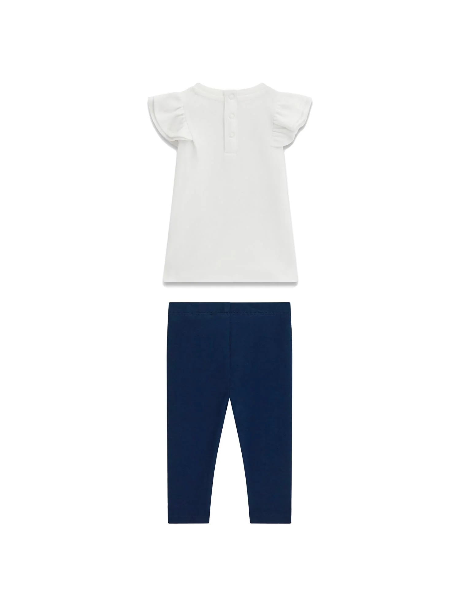 Completo Guess Neonata t-shirt e leggings love bear bianco - Image 2