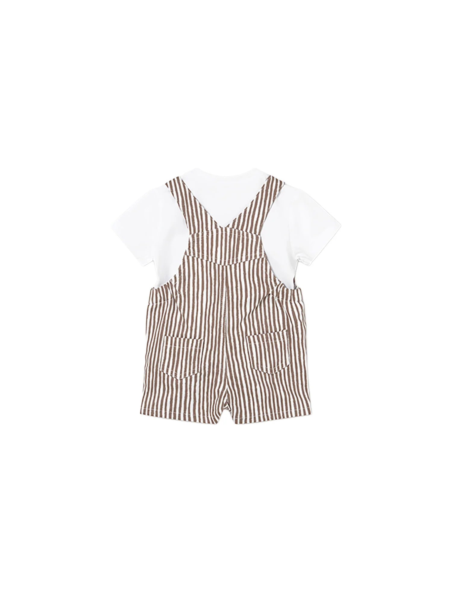Completo Mayoral Neonato t-shirt e salopette cocoa - Image 2