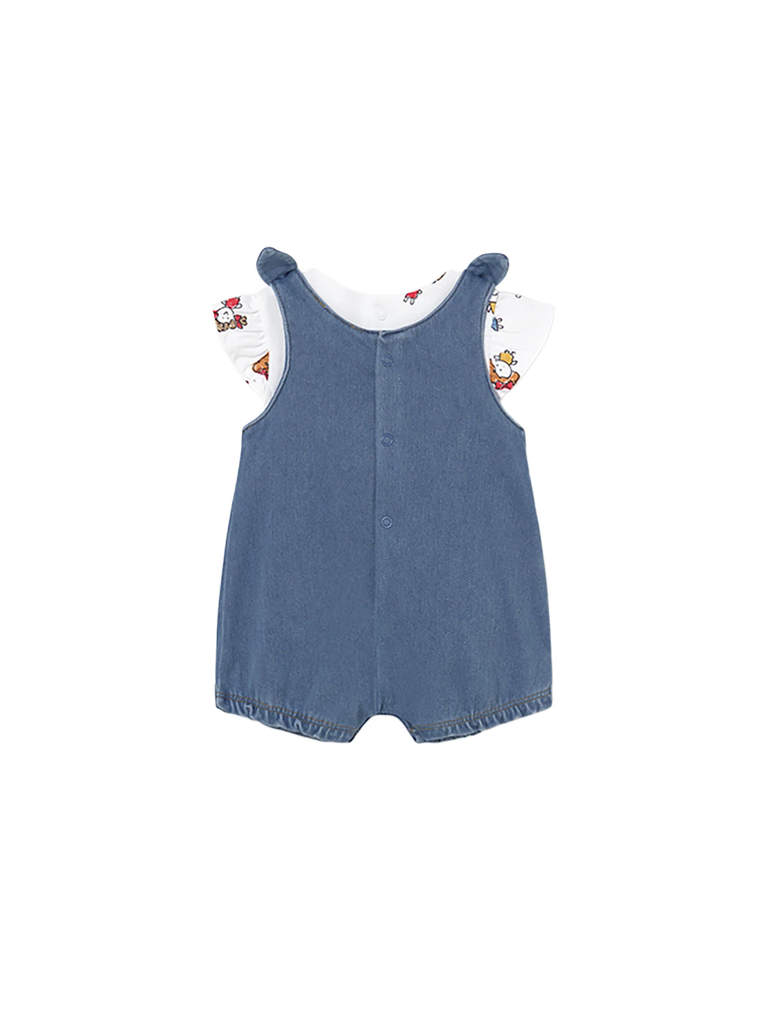 Completo Mayoral Neonata t-shirt e salopette jeans - Image 2