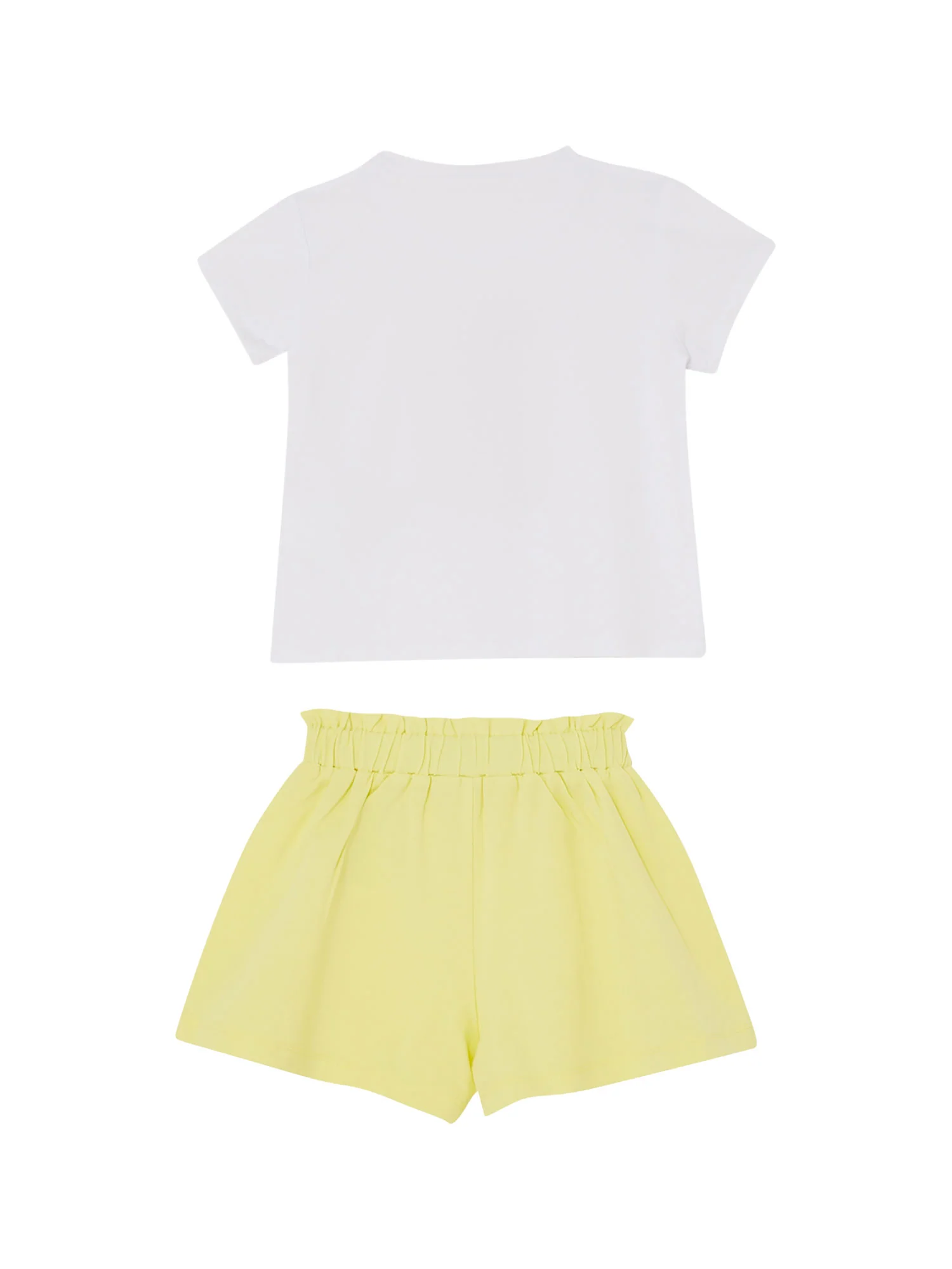 Completo Liu Jo bambina 2 pz. (T-S+Short) bianco/giallo - Image 2