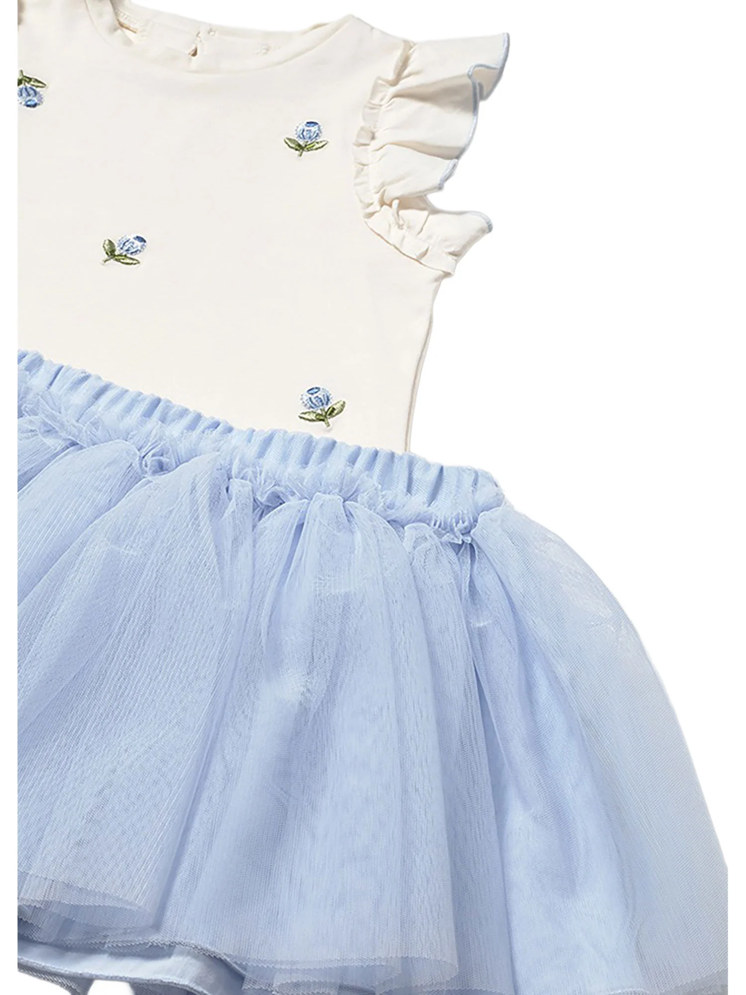 Completo Mayoral Bambina top e gonna in tulle celeste - Image 3