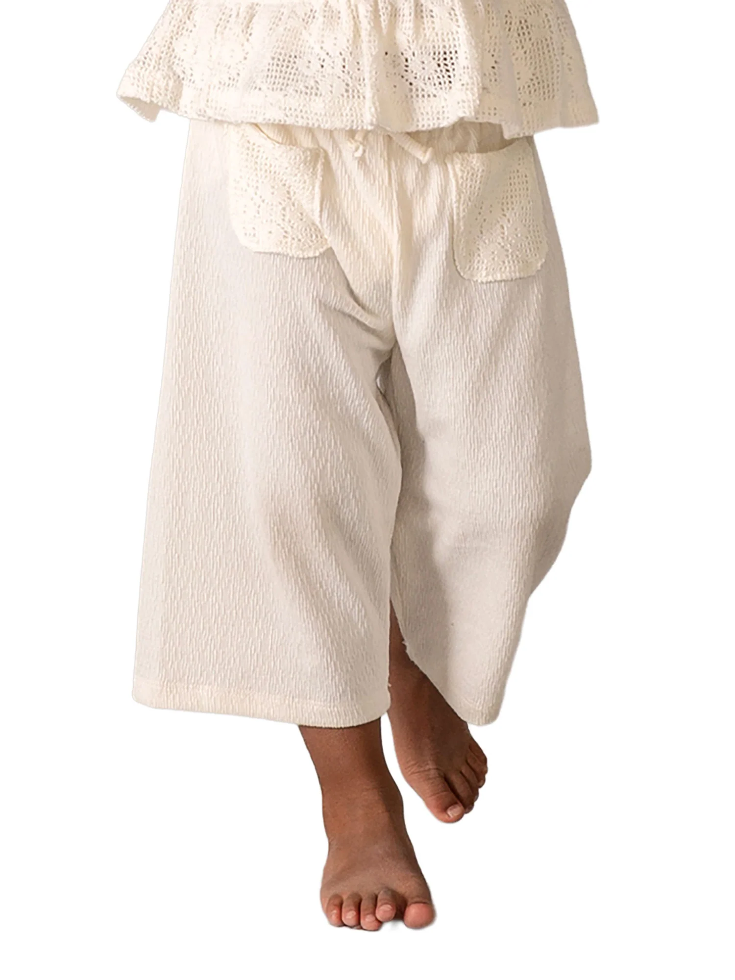 Completo Mayoral Bambina top e pantalone combinato ecrù - Image 4