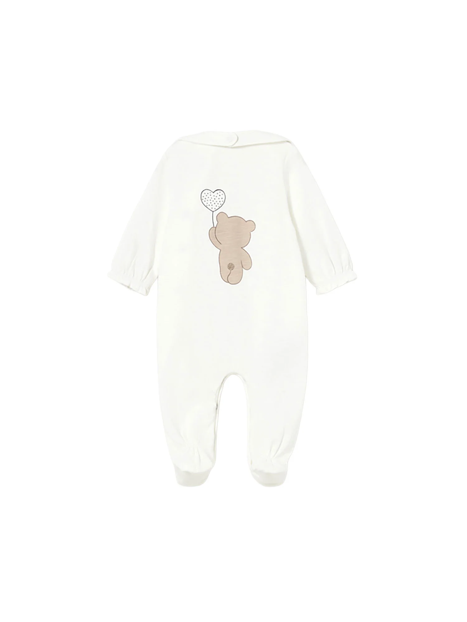 Completo Mayoral Neonato tutina e bavetta teddy ecrù - Image 2