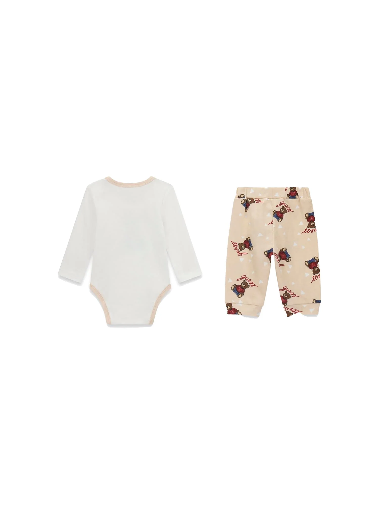 Completo Guess Neonato body, pantalone e calze bear beige - Image 2