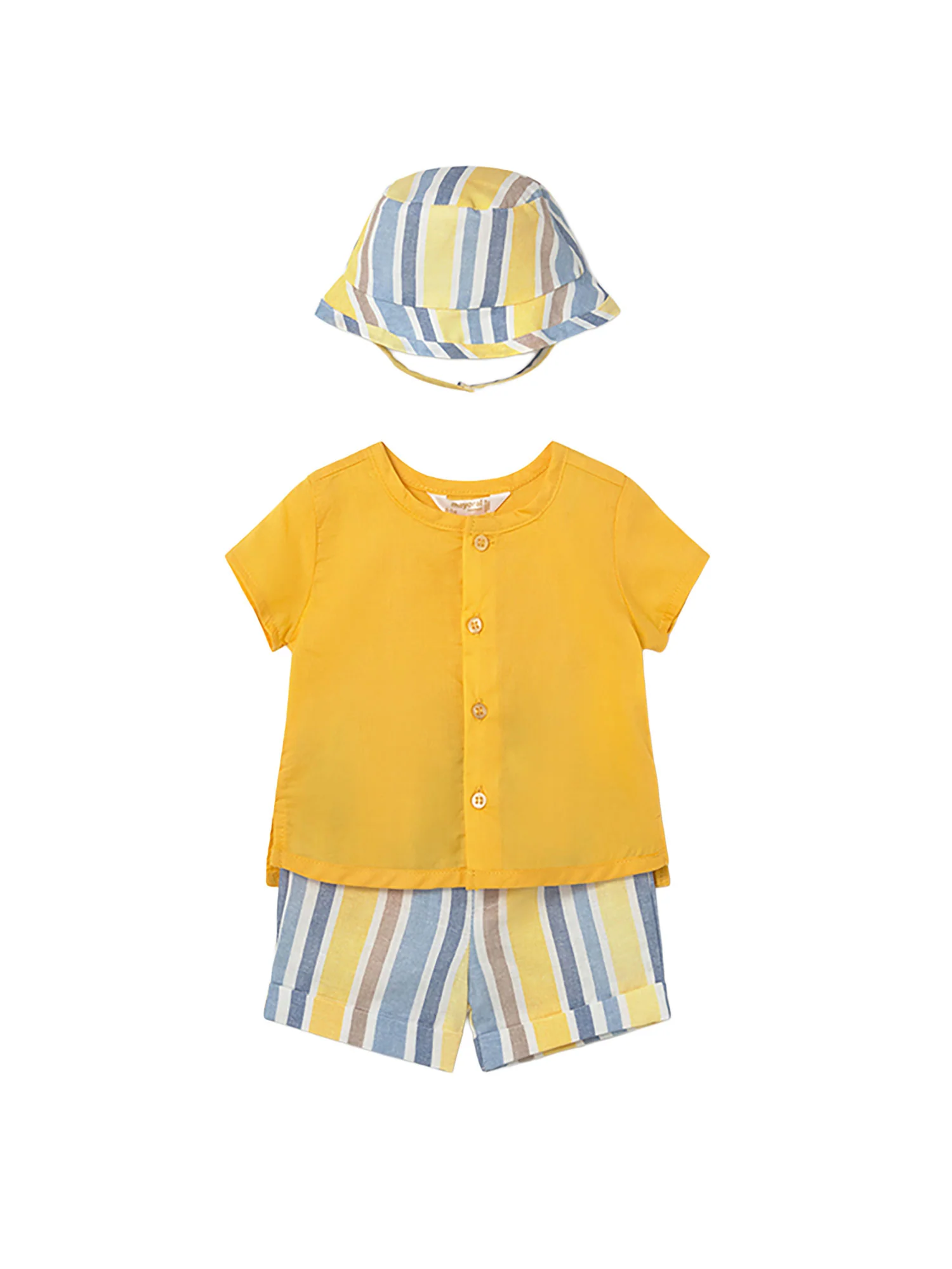 Completo Mayoral Neonato camicia, shorts e cappello savana