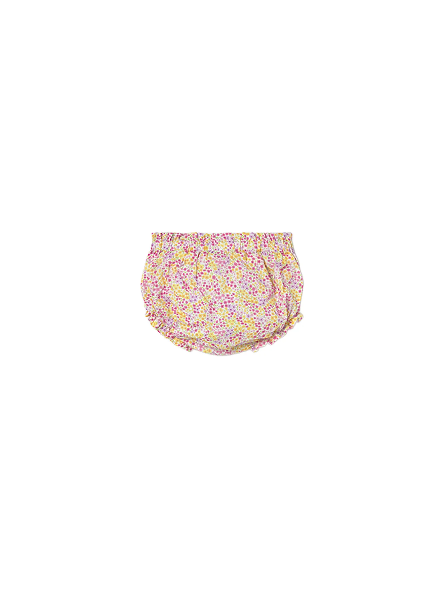 Completo Mayoral Neonata cardigan, blusa e shorts giallo multi - Image 3