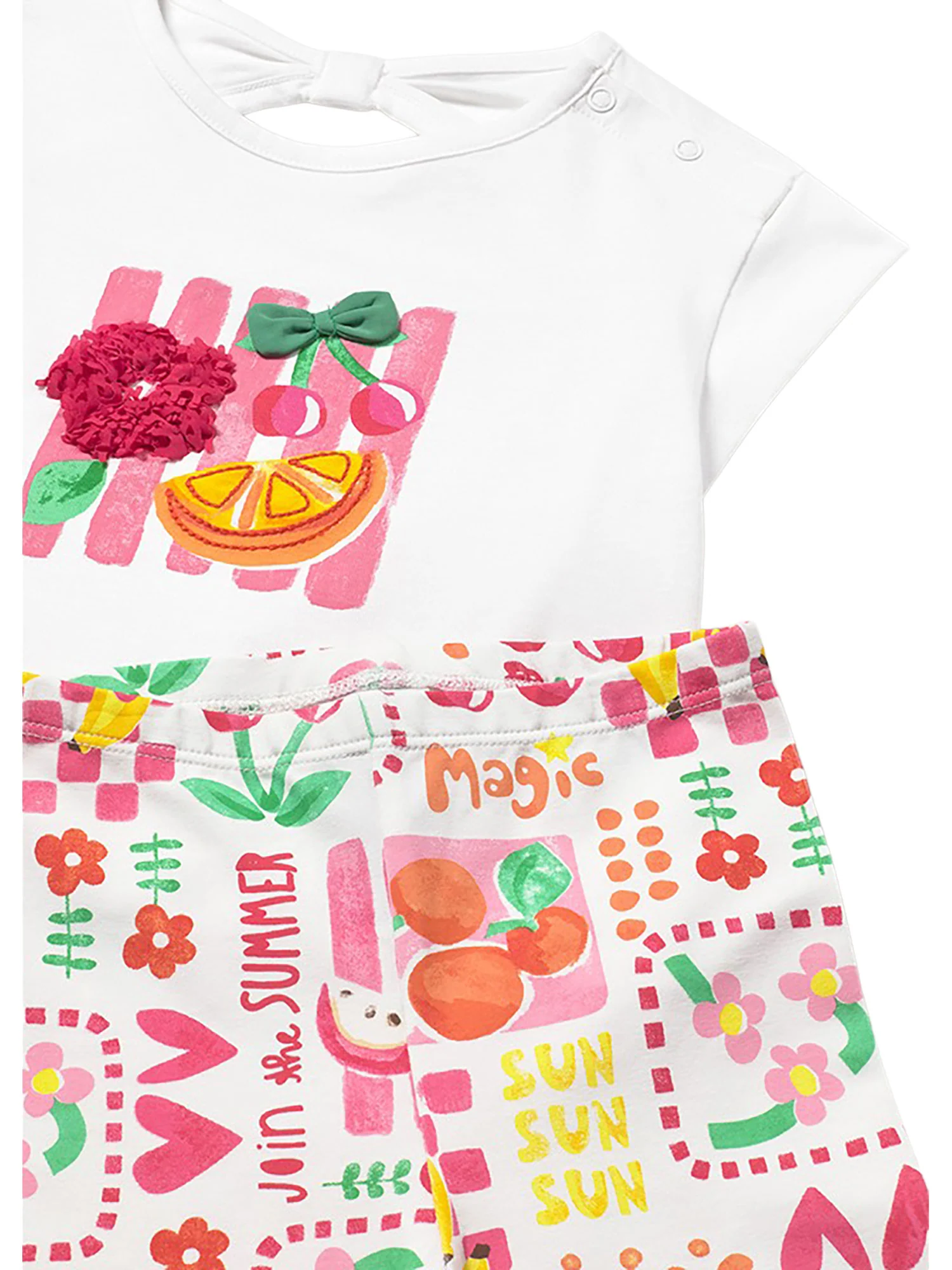 Completo Mayoral Neonata t-shirt e due leggings fruit ibiscus - Image 4