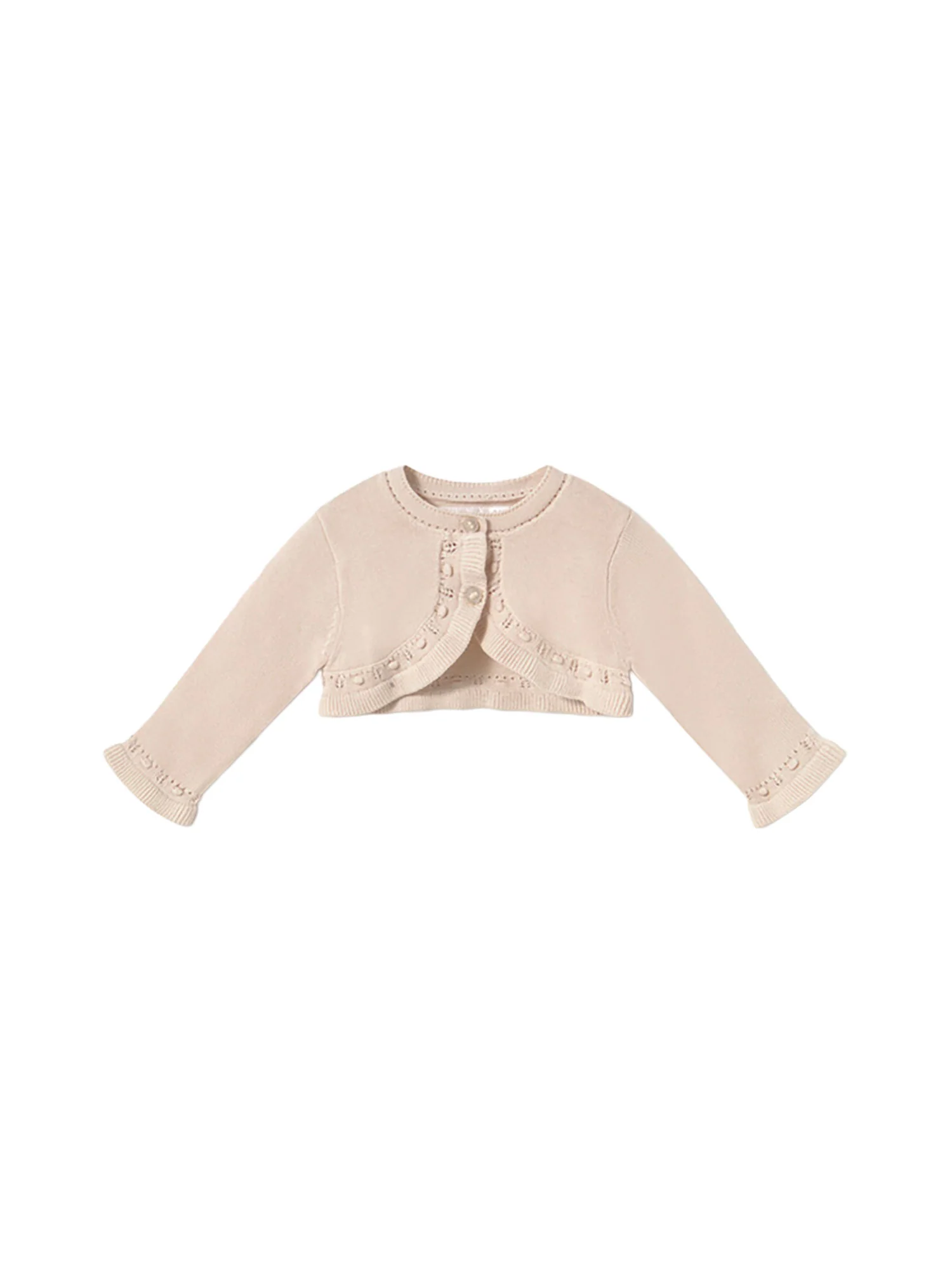 Coprispalla Mayoral Neonata basic in maglia grano