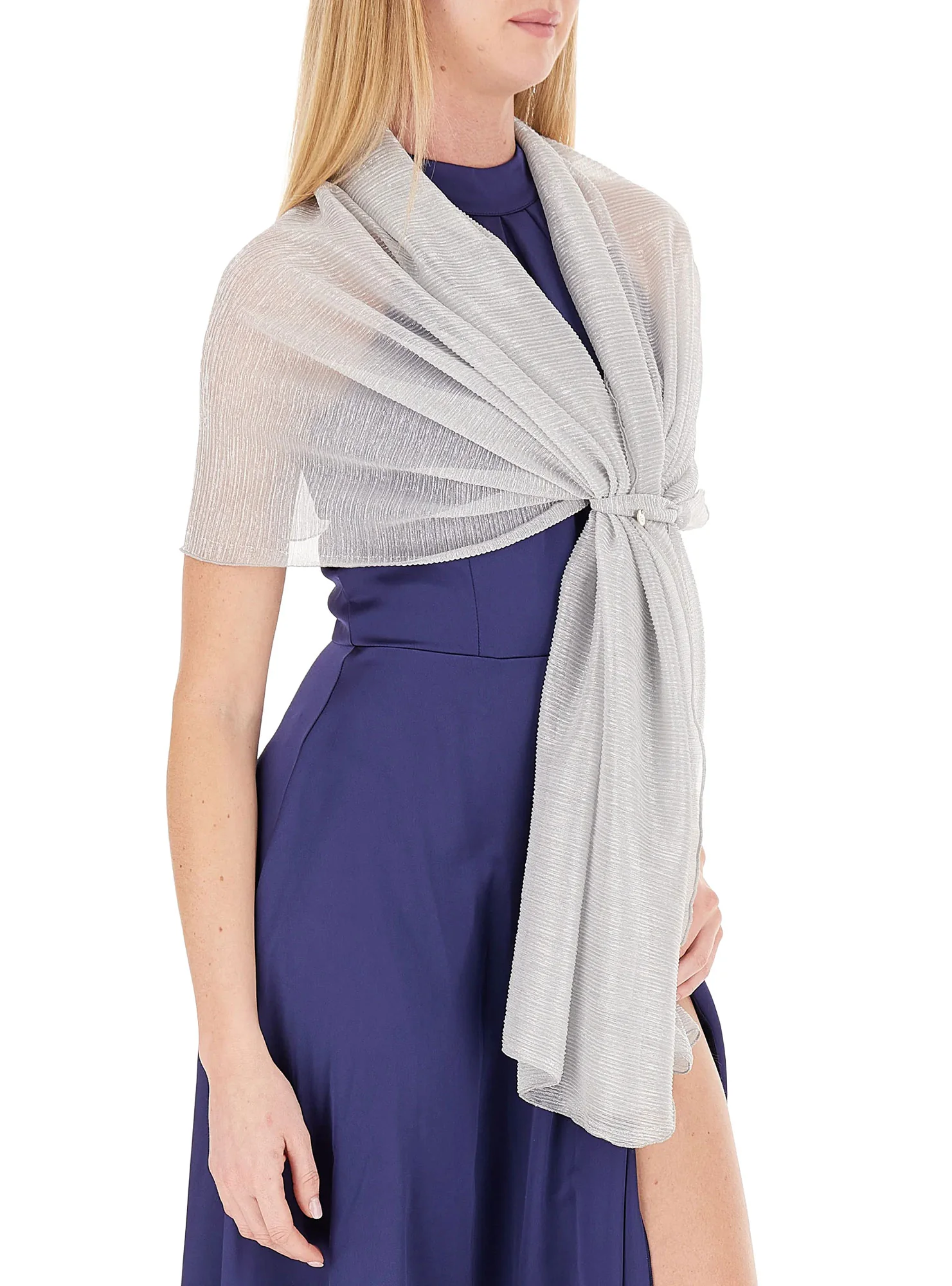 Coprispalla Rinascimento Donna in lurex argento - Image 2