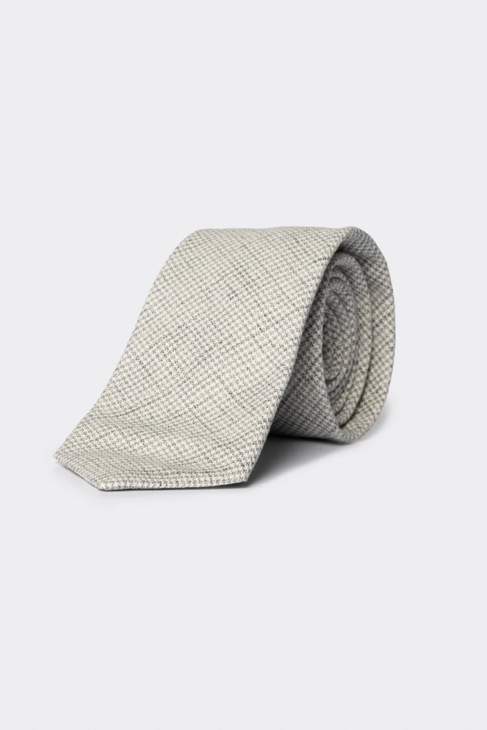 Cravatta pied de poule grigio