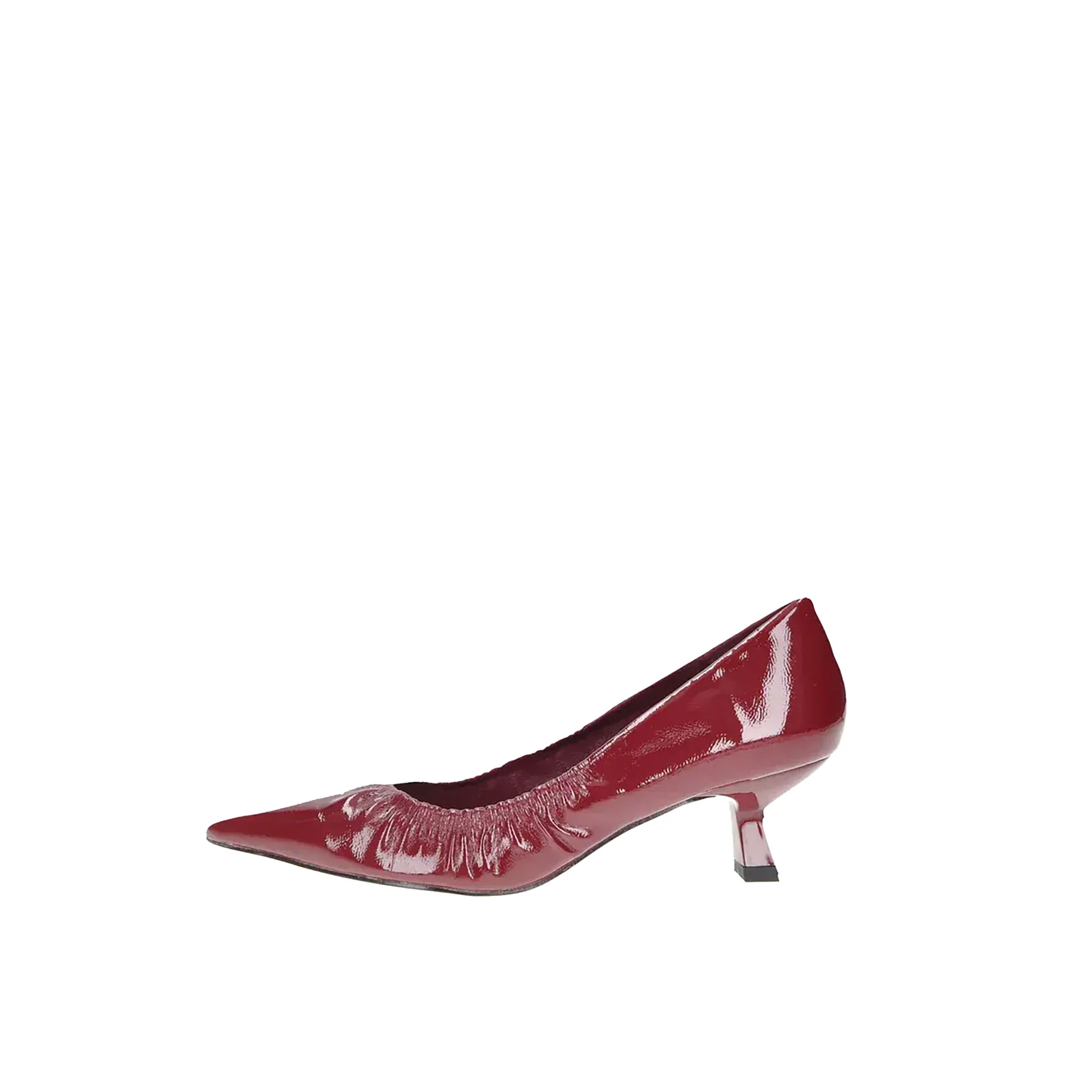 Decollette' Gold&Gold arricciate in vernice bordeaux