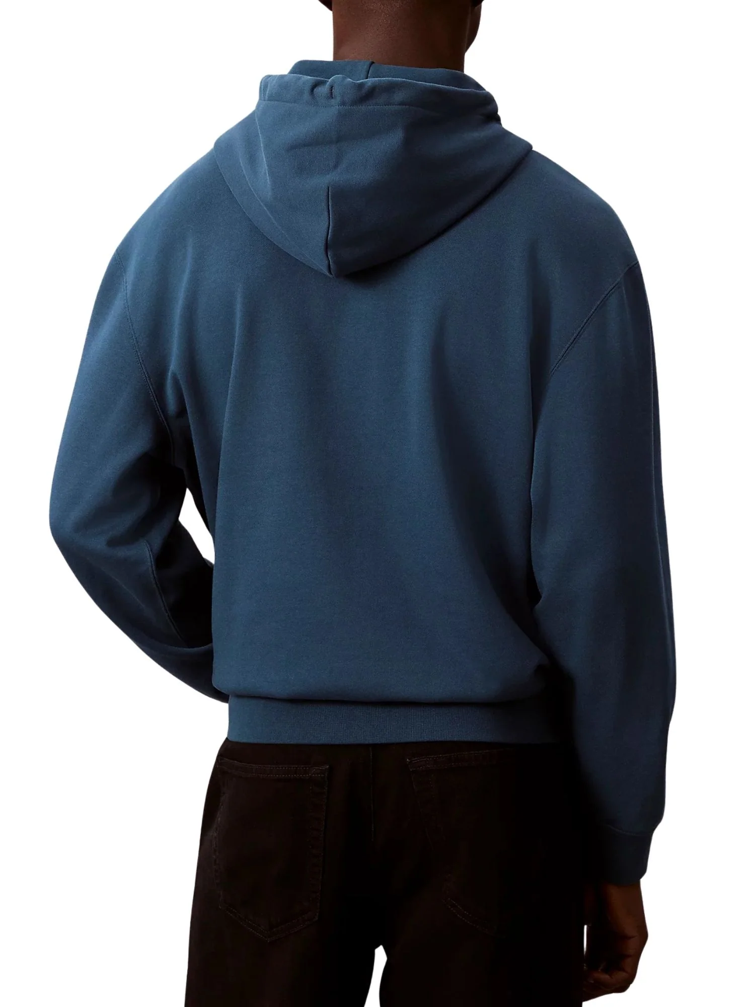 Felpa con cappuccio Calvin Klein Jeans modello badge 350terry blu - Image 3