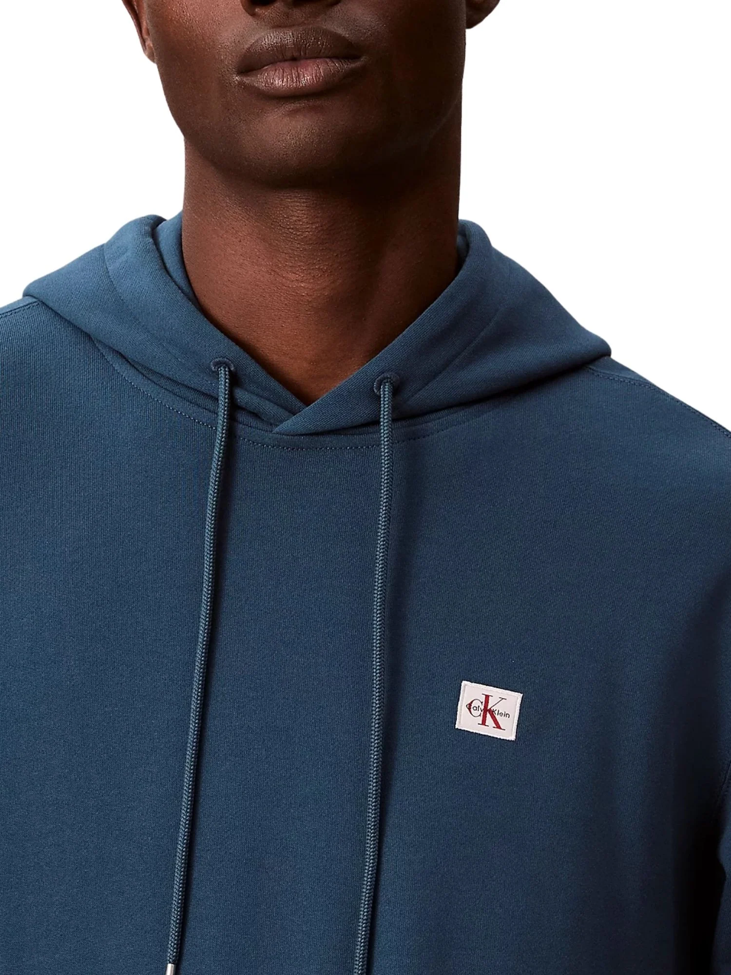 Felpa con cappuccio Calvin Klein Jeans modello badge 350terry blu - Image 4