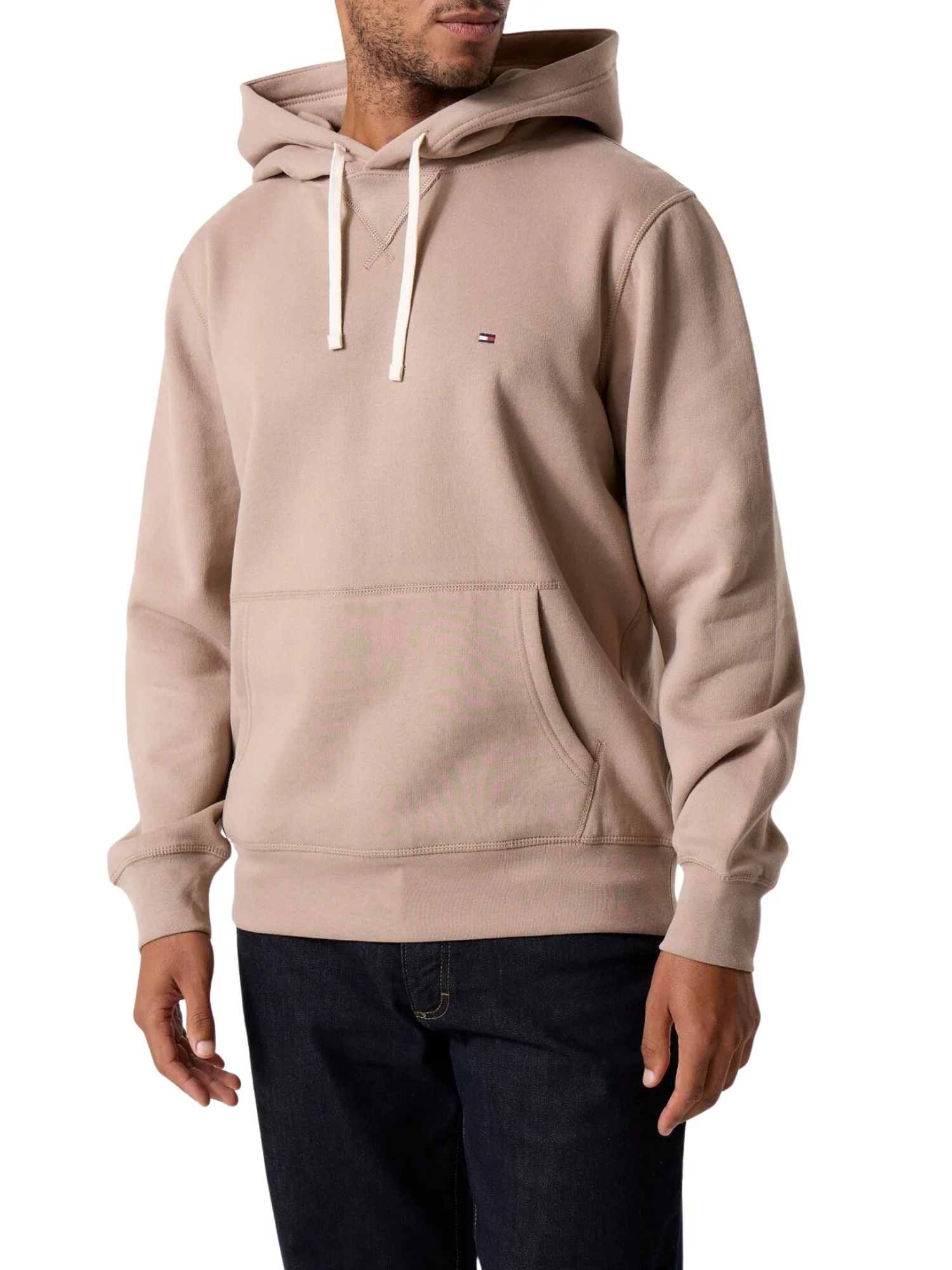 Felpa con cappuccio Tommy Hilfiger modello essential seasonal beige