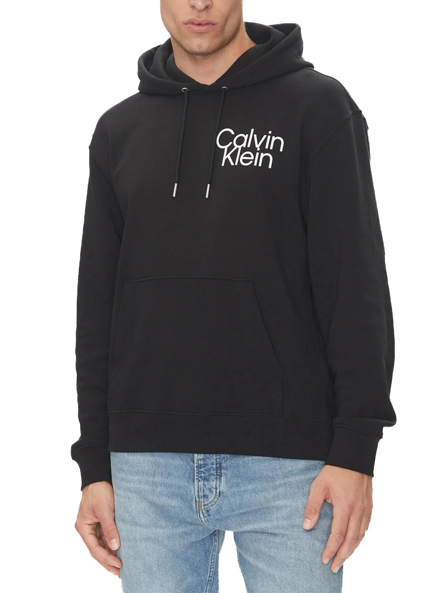 Felpa Calvin Klein con cappuccio in cotone nero