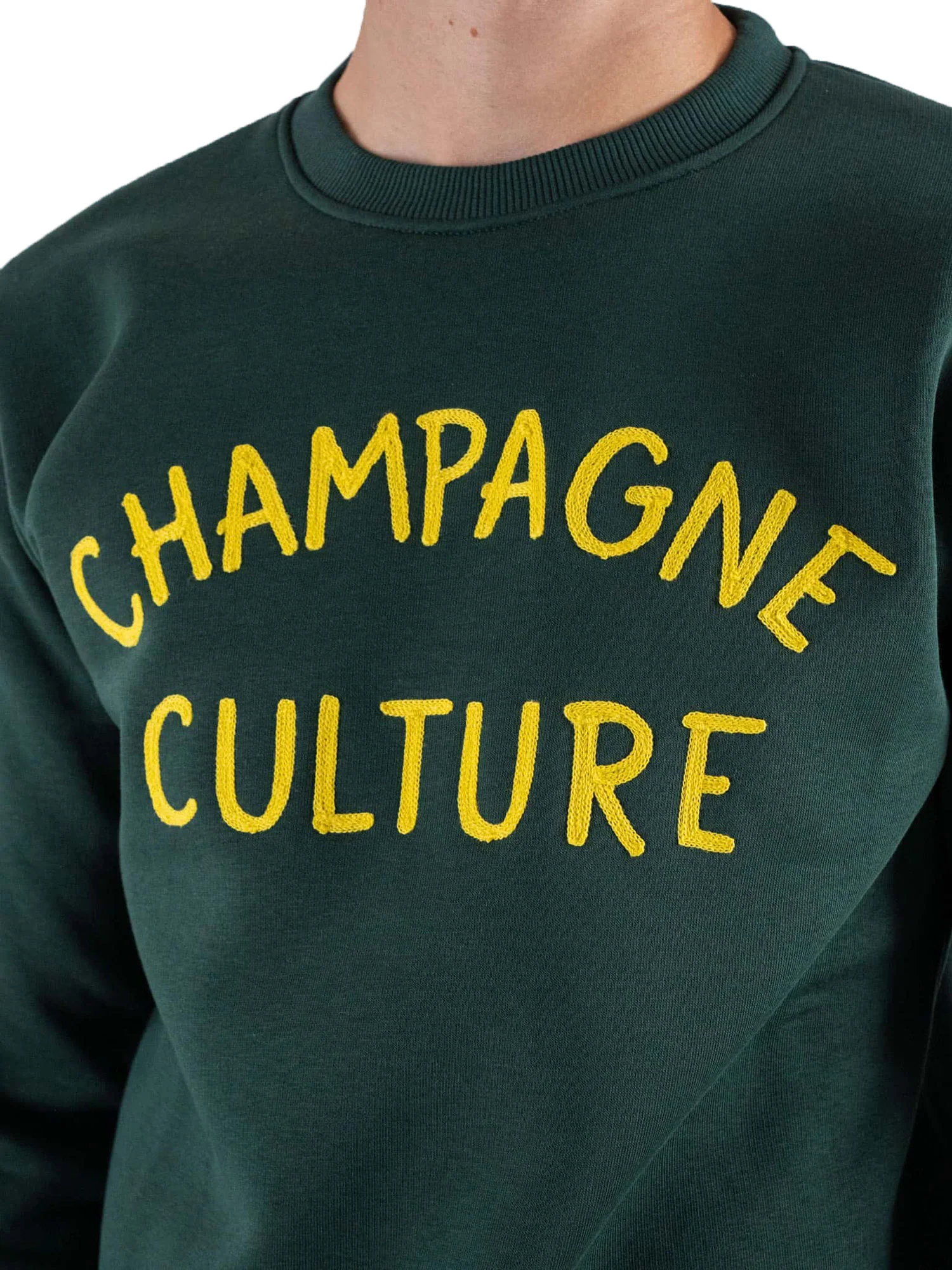 Felpa girocollo Champagne Culture verdone - Image 2