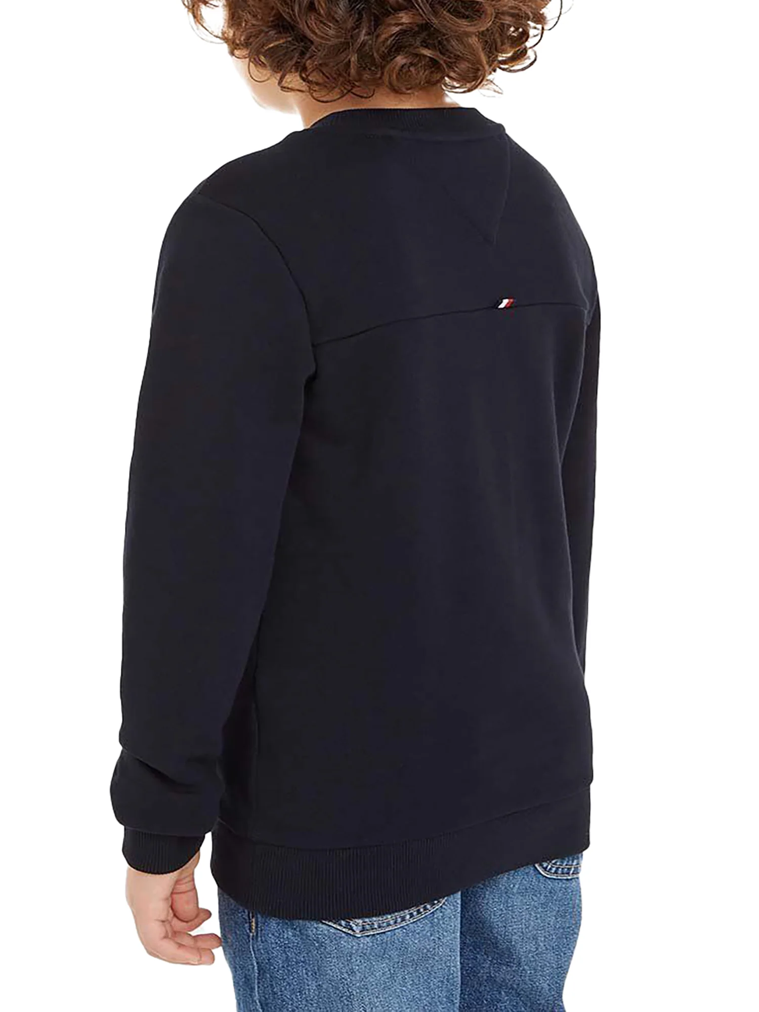 Felpa Kids girocollo logo frontale embroidery blu - Image 4