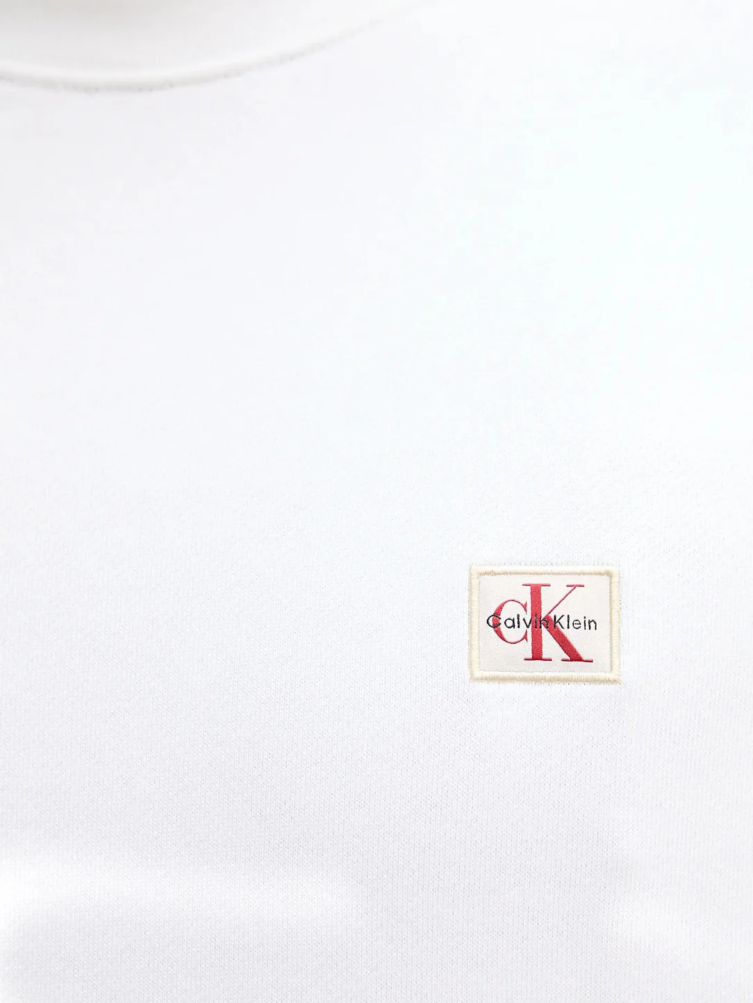 Felpa Calvin Klein in cotone logo badge bianco - Image 4