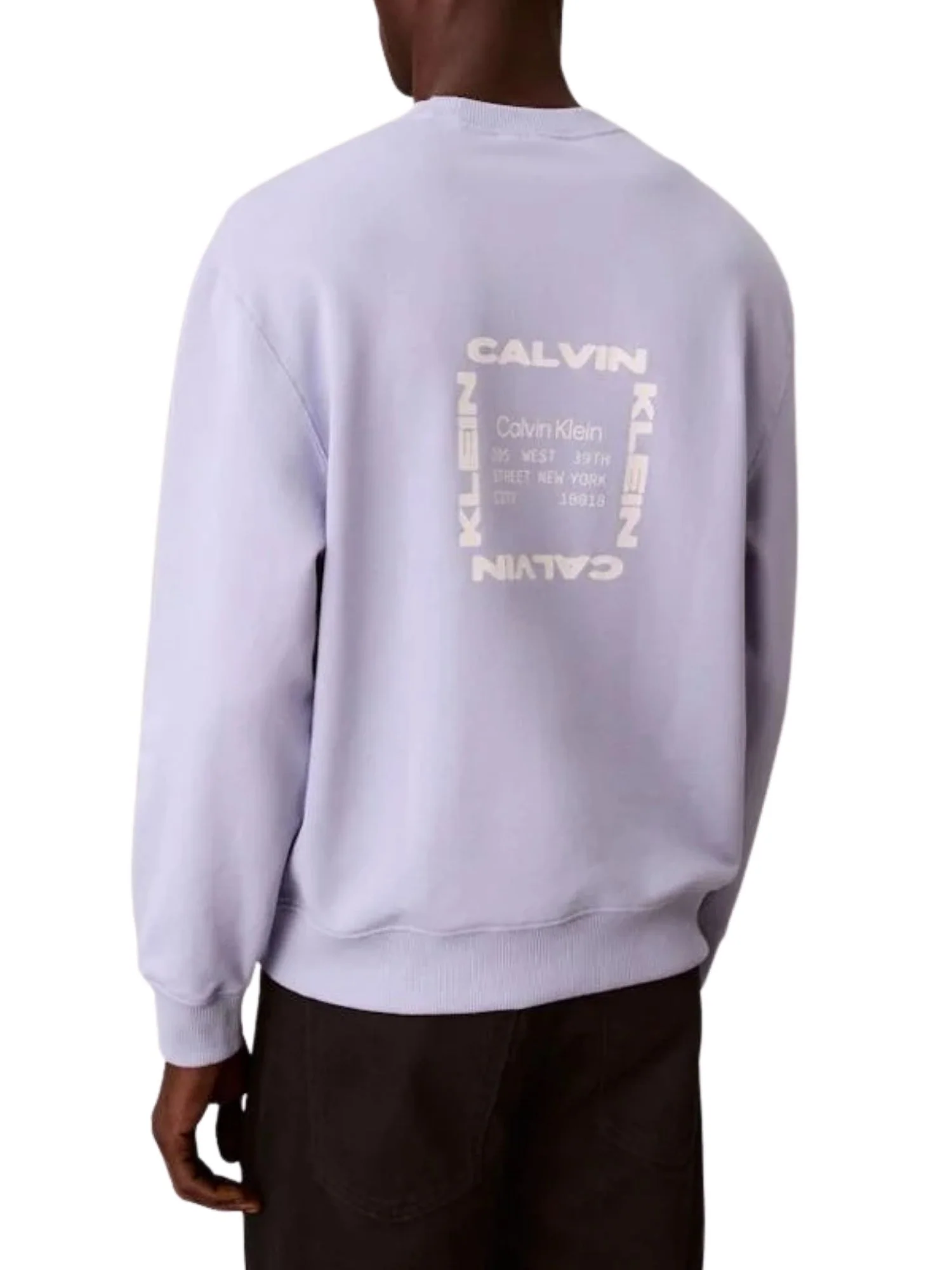 Felpa con maniche lunghe Calvin Klein Jeans modello graphic 350terry celeste - Image 2