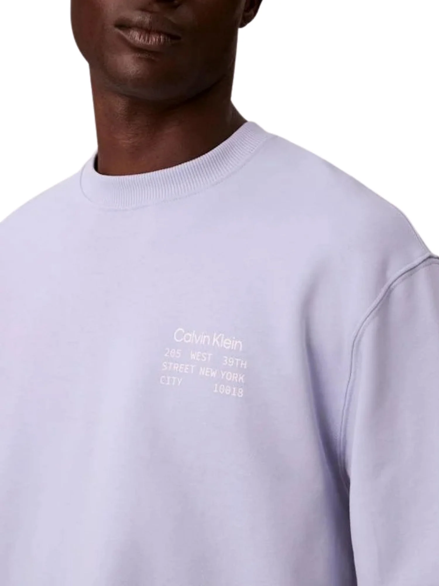 Felpa con maniche lunghe Calvin Klein Jeans modello graphic 350terry celeste - Image 3