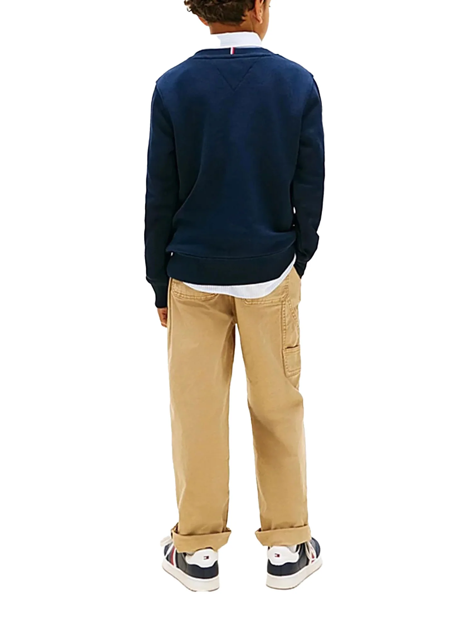 Felpa Tommy Hilfigher Ragazzo heritage flag blu - Image 3