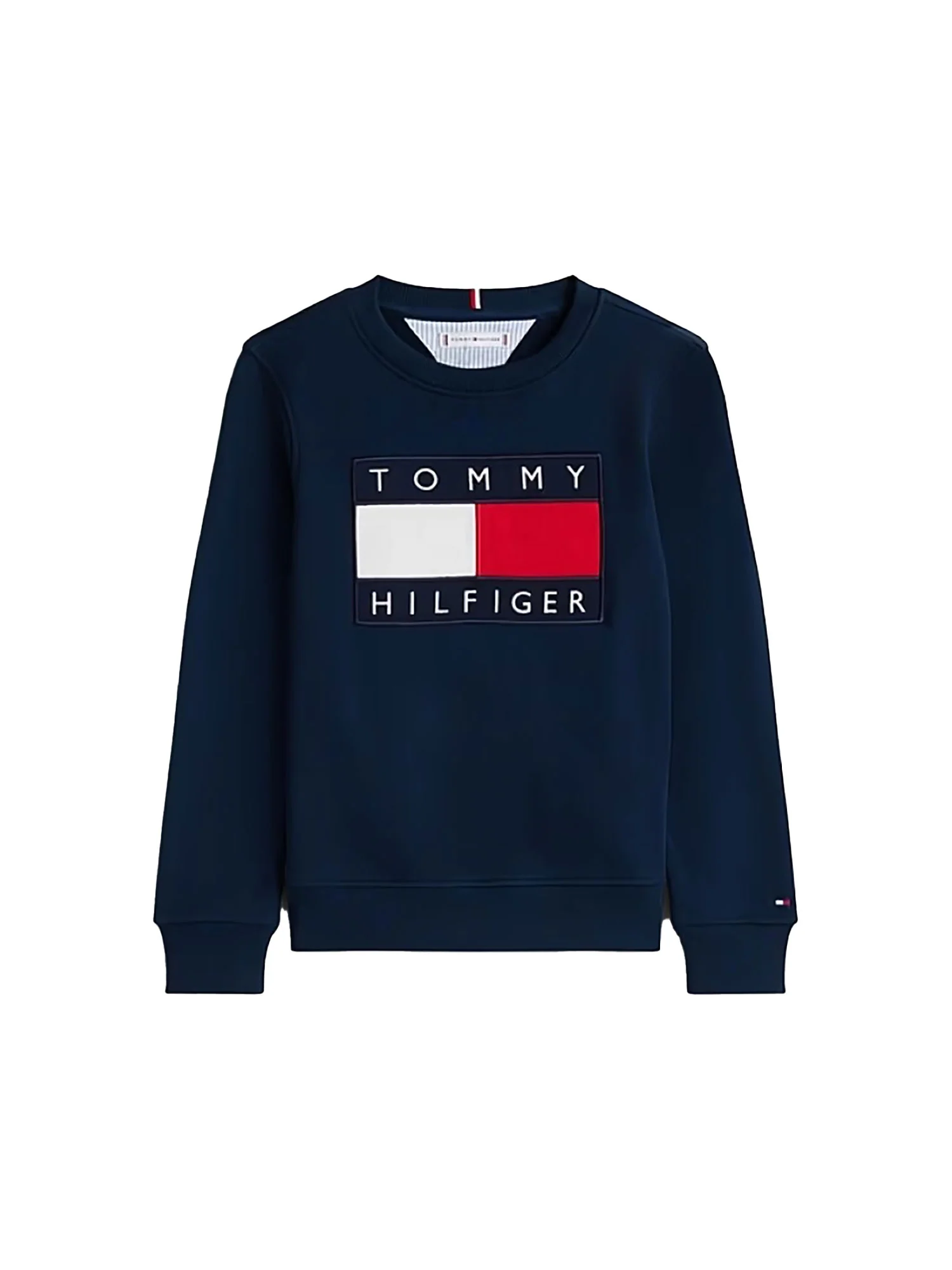 Felpa Tommy Hilfigher Bambino heritage flag blu