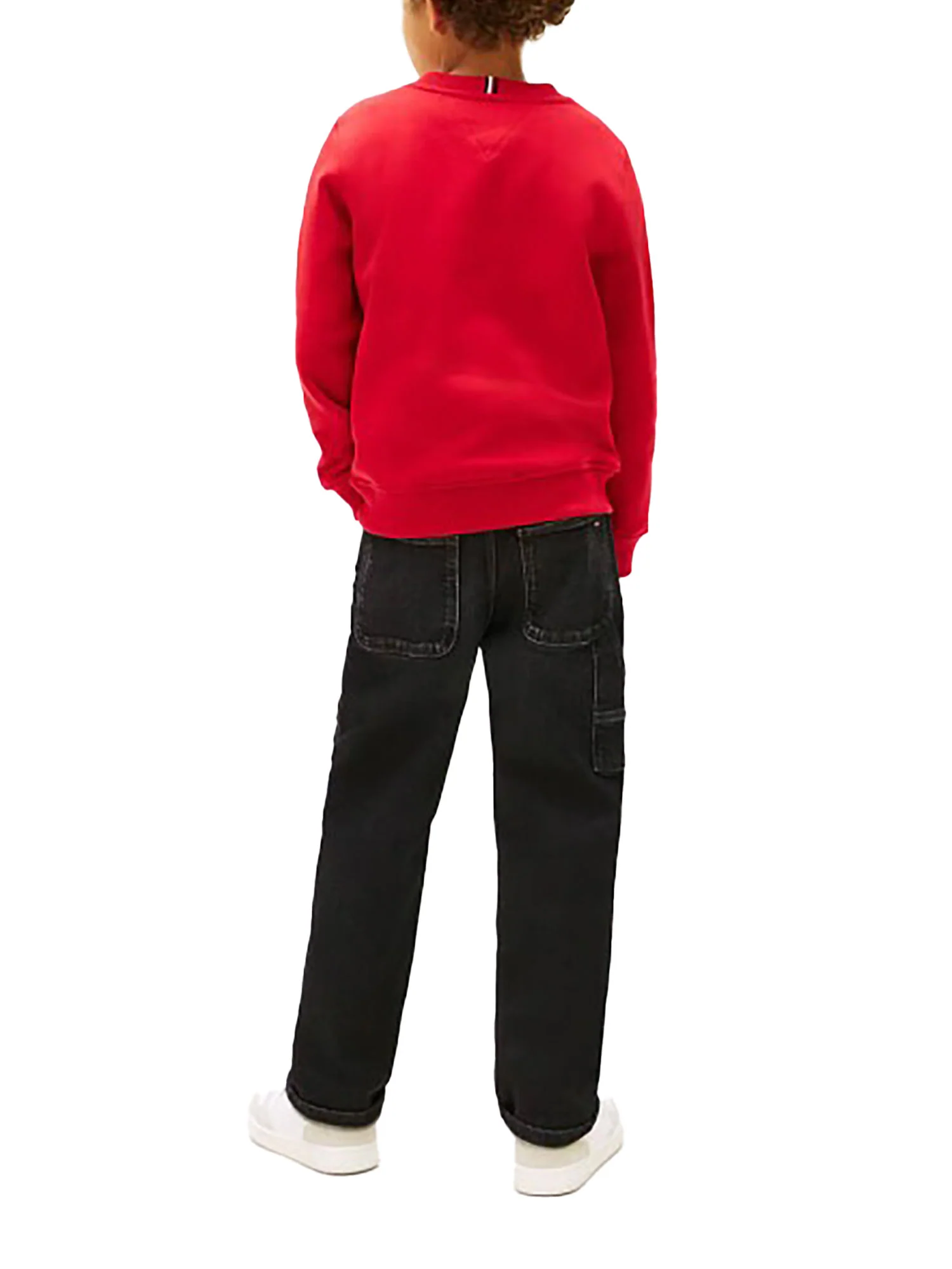 Felpa Tommy Hilfigher Bambino heritage flag rosso - Image 3