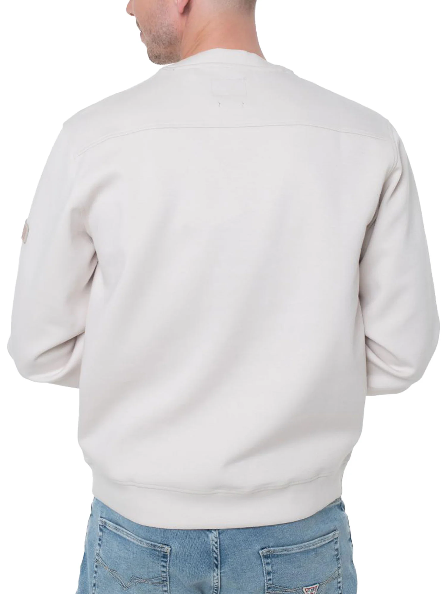 Felpa Guess uomo manica lunga New T. Stretch grigio chiaro - Image 2