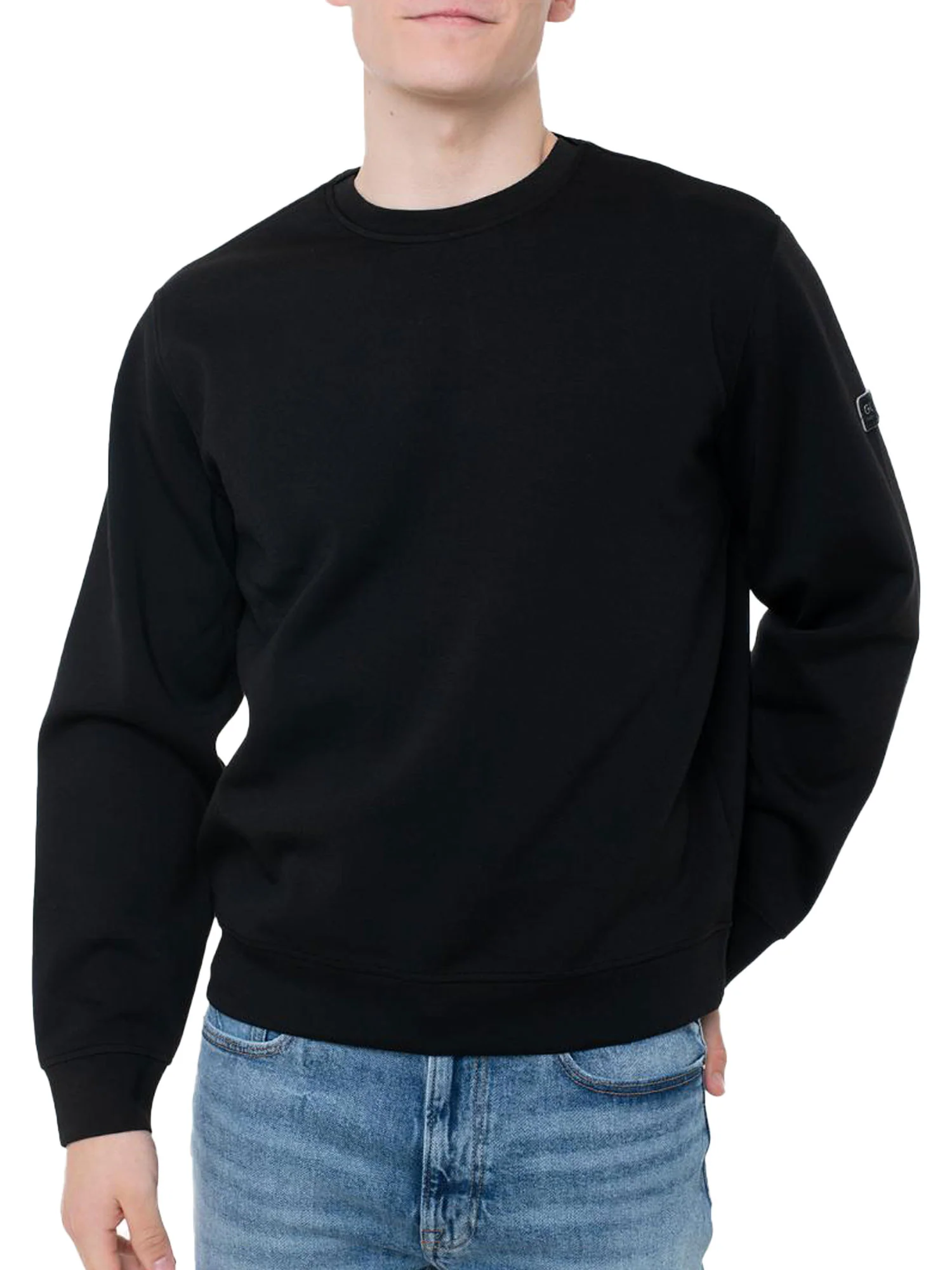 Felpa Guess uomo manica lunga New T. Stretch nero