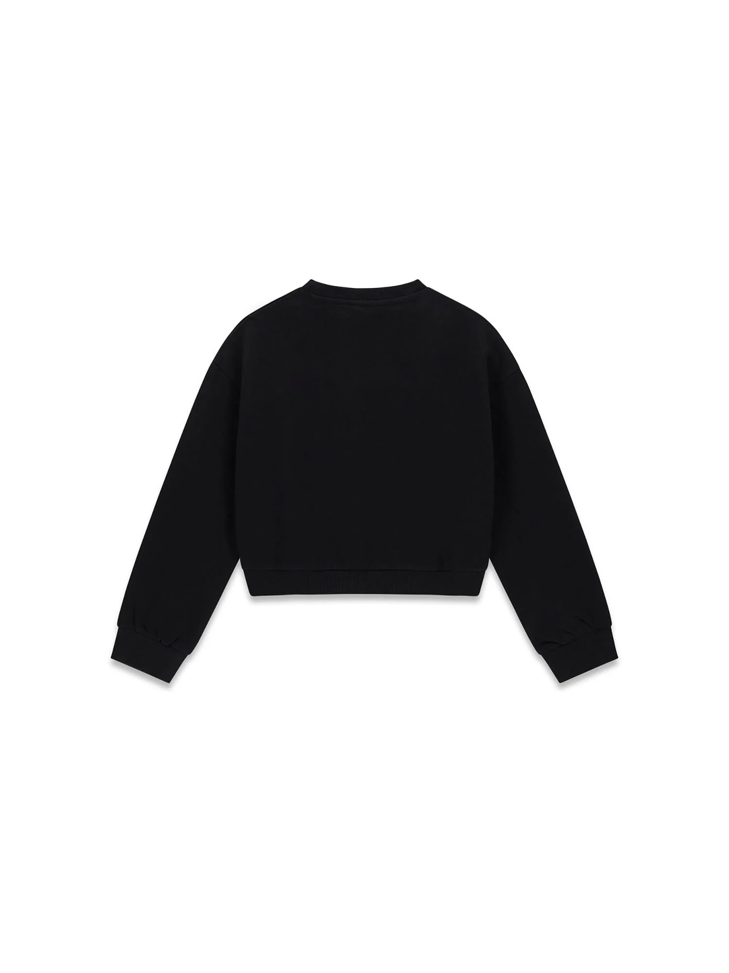 Felpa Guess Bambina crop oversize con strass nero - Image 2